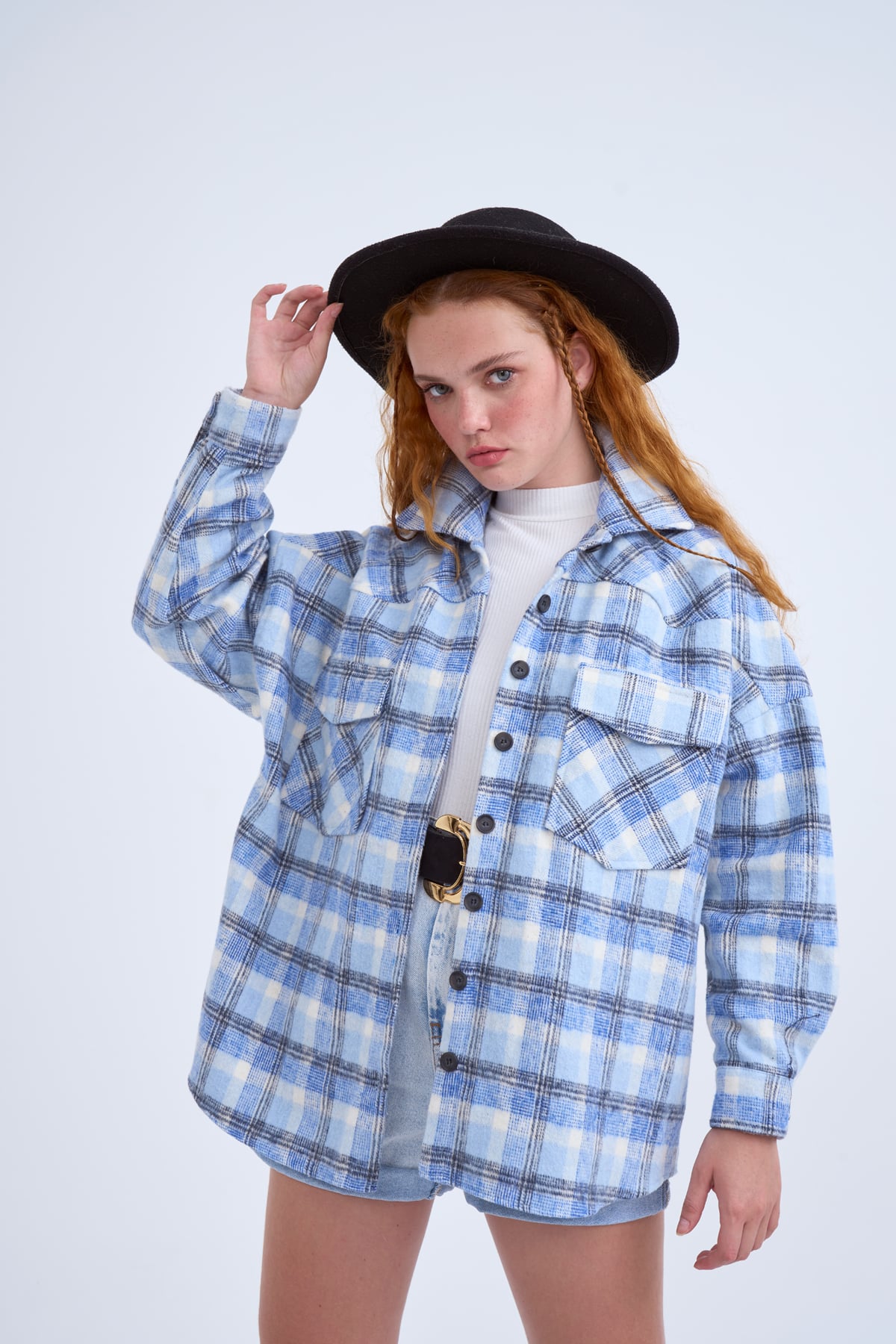 Plaid Cachet shirt - INDIGO