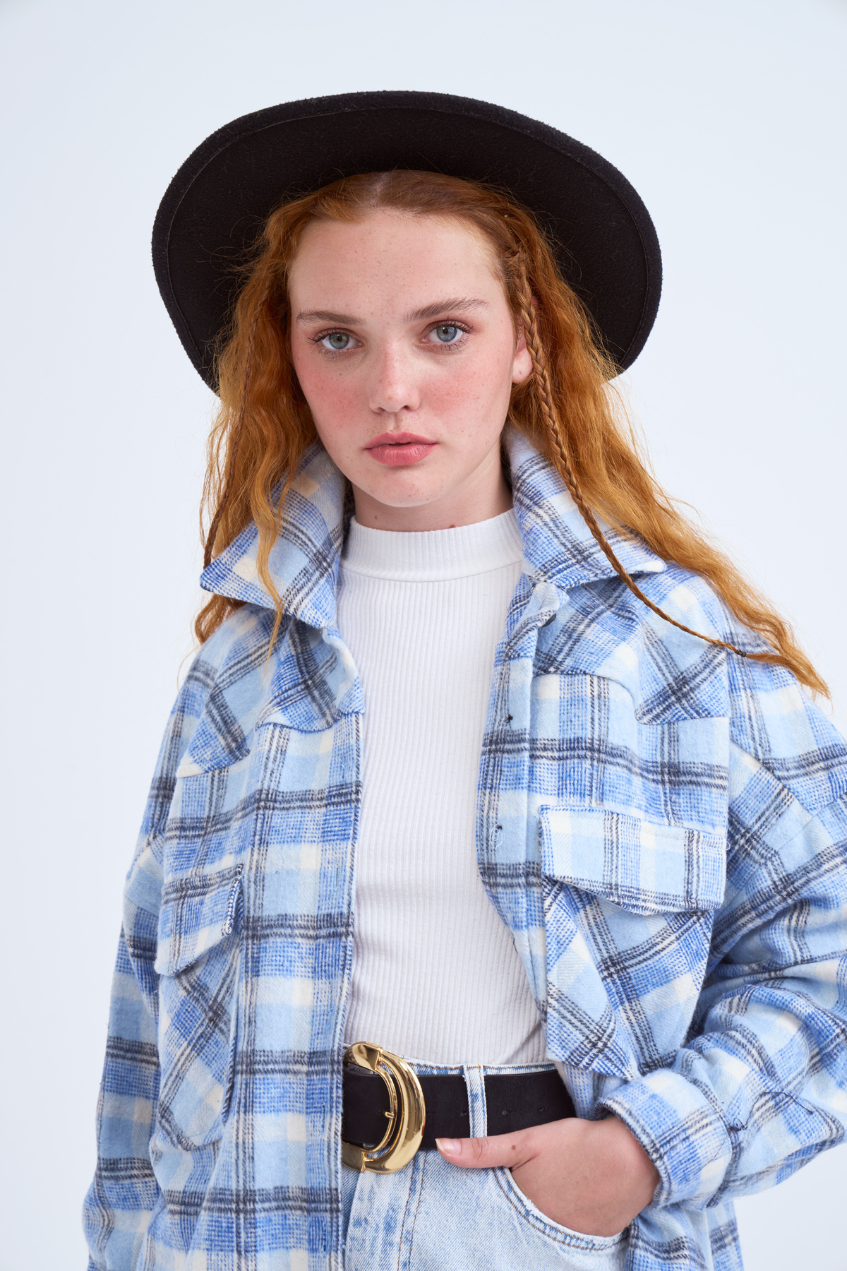 Plaid Cachet shirt - INDIGO