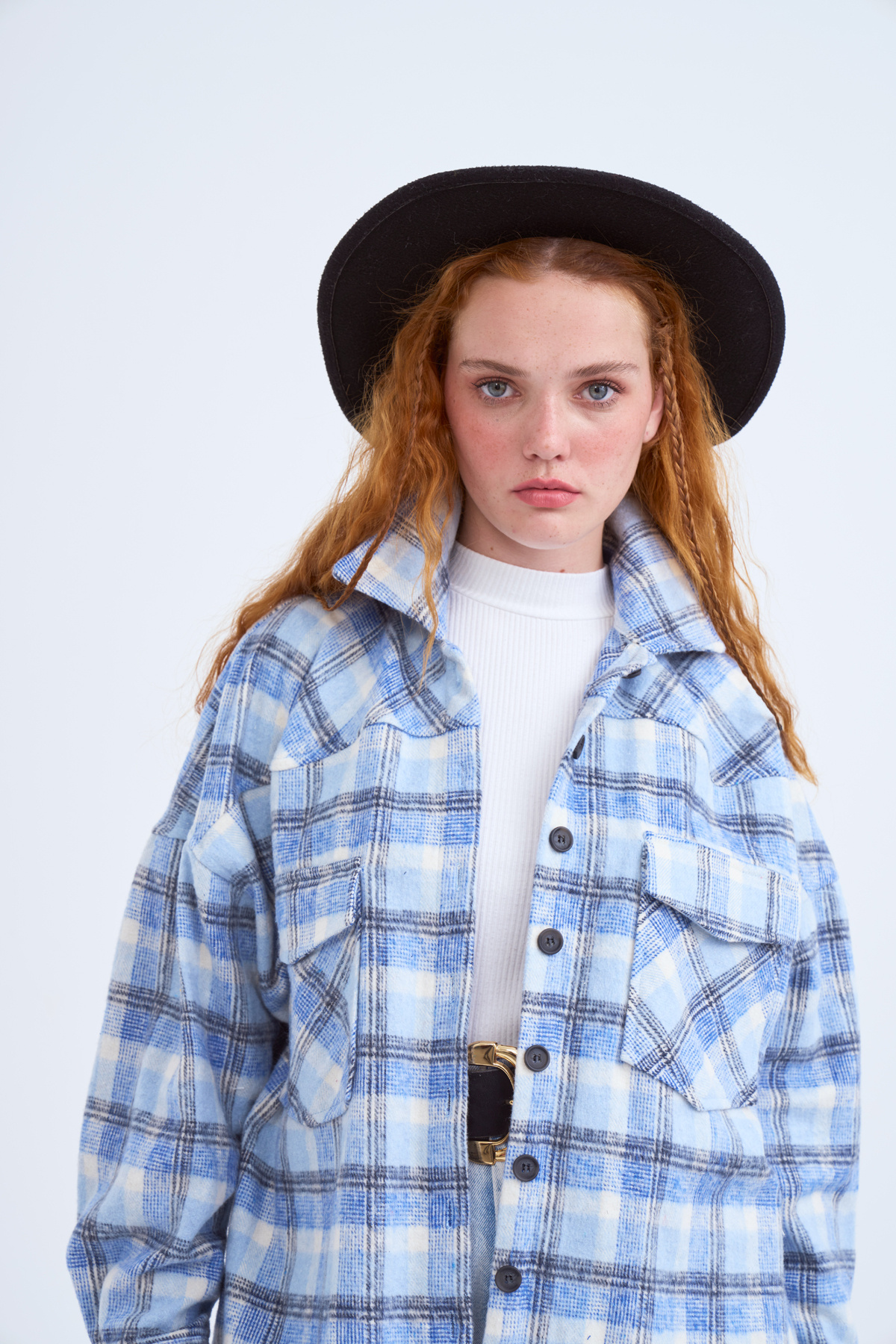 Plaid Cachet shirt - INDIGO