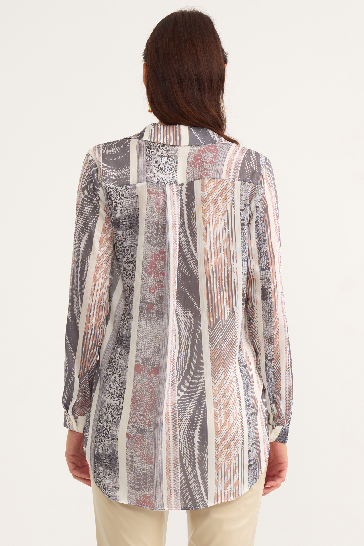 Printed shabby shirt - GRAY