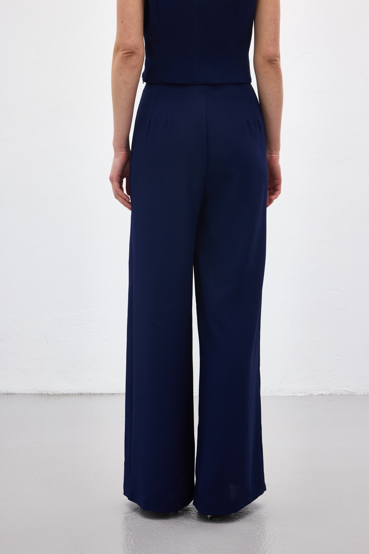 Eva Krep Pantolon - Lacivert