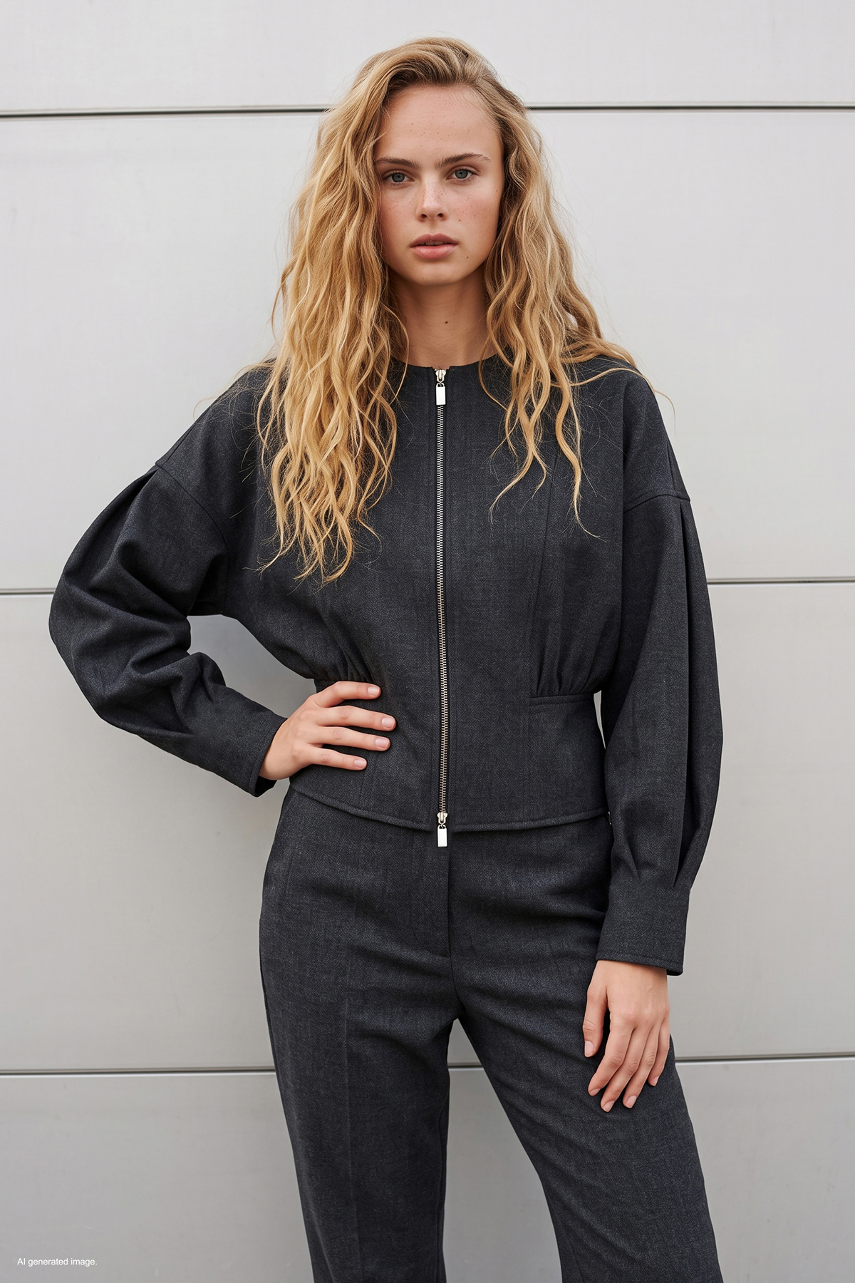 Zip-Up Jacket - Anthracıte