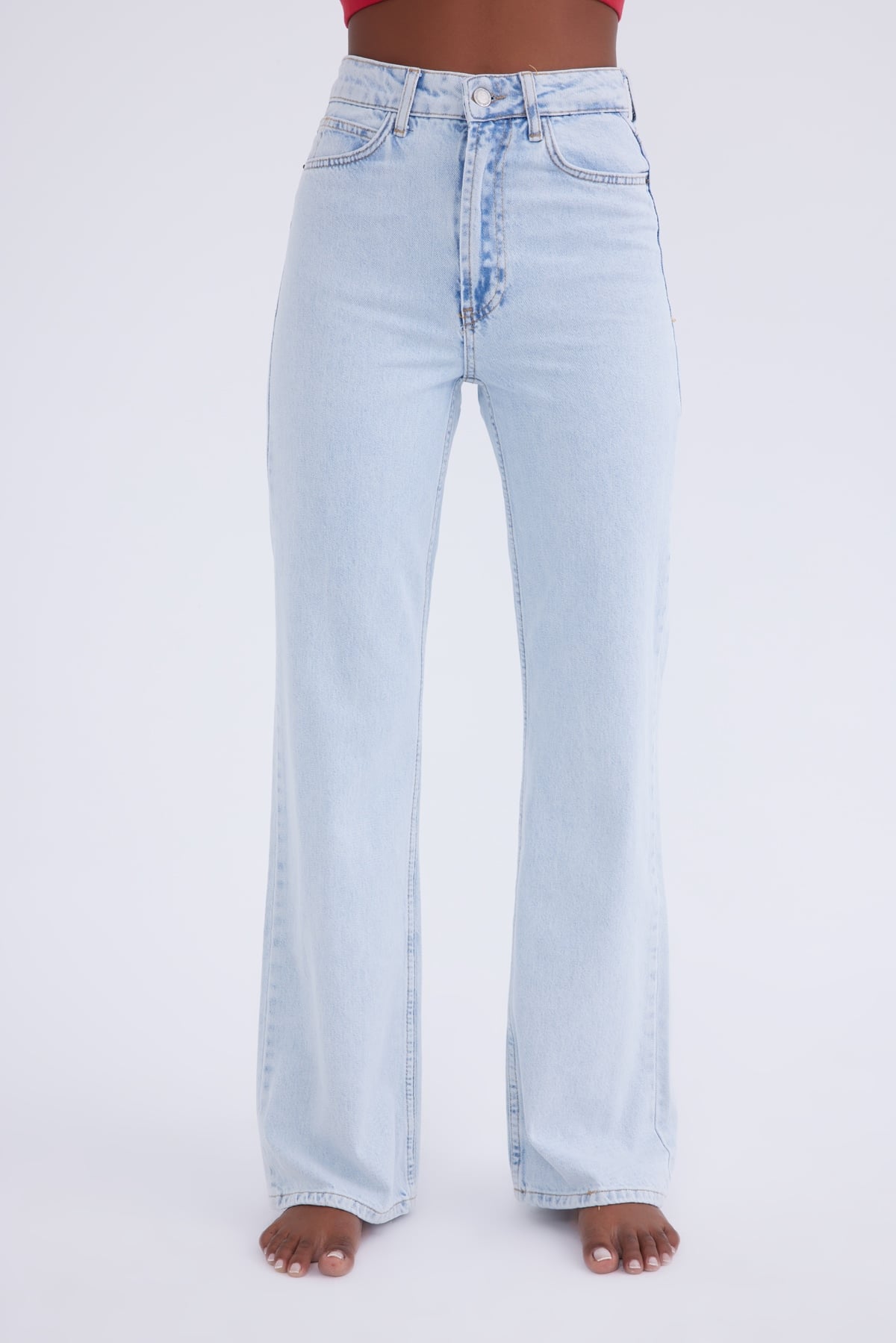 Fit 90s full  geniş paça jean - MAVİ