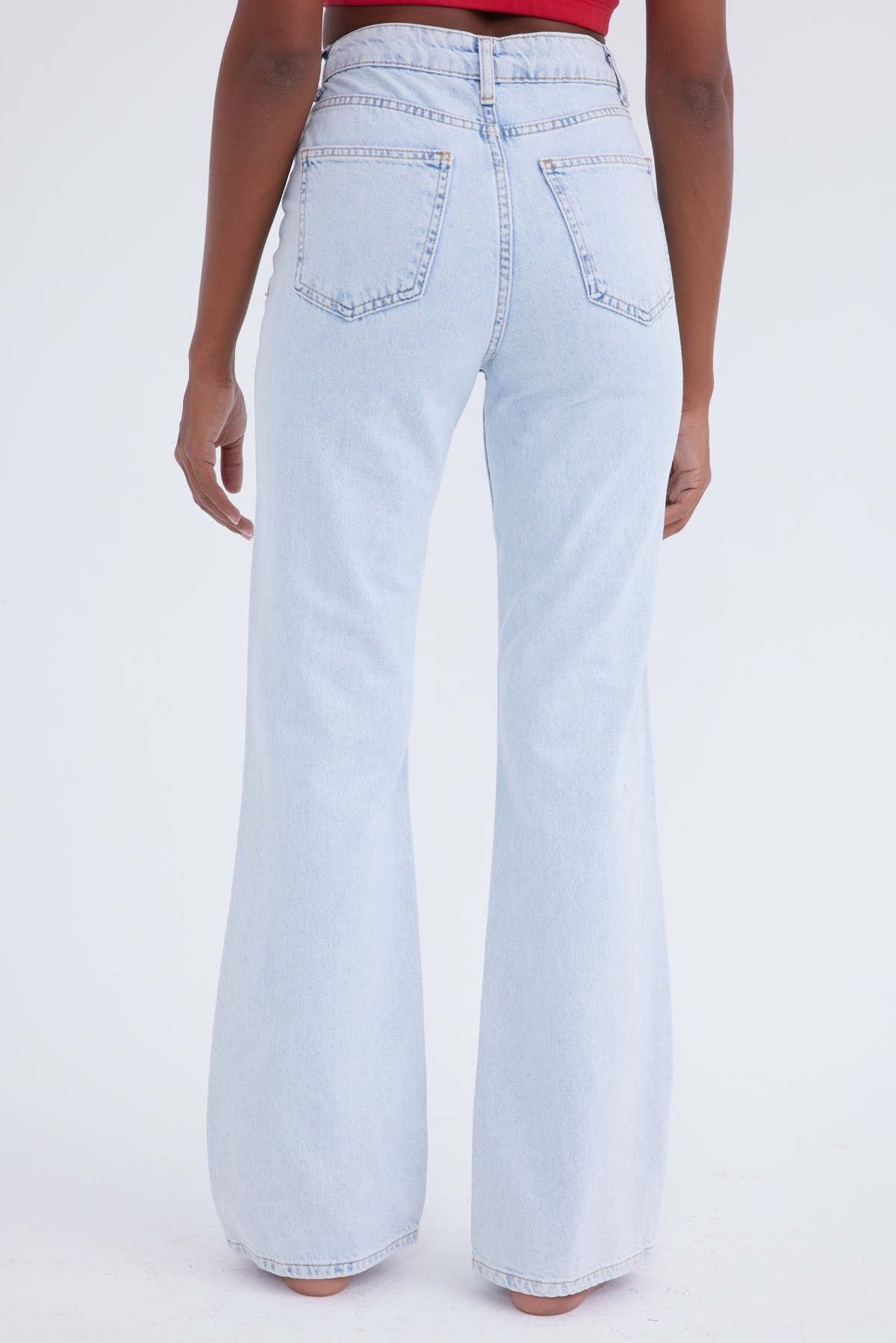 Fit 90s full  geniş paça jean - MAVİ