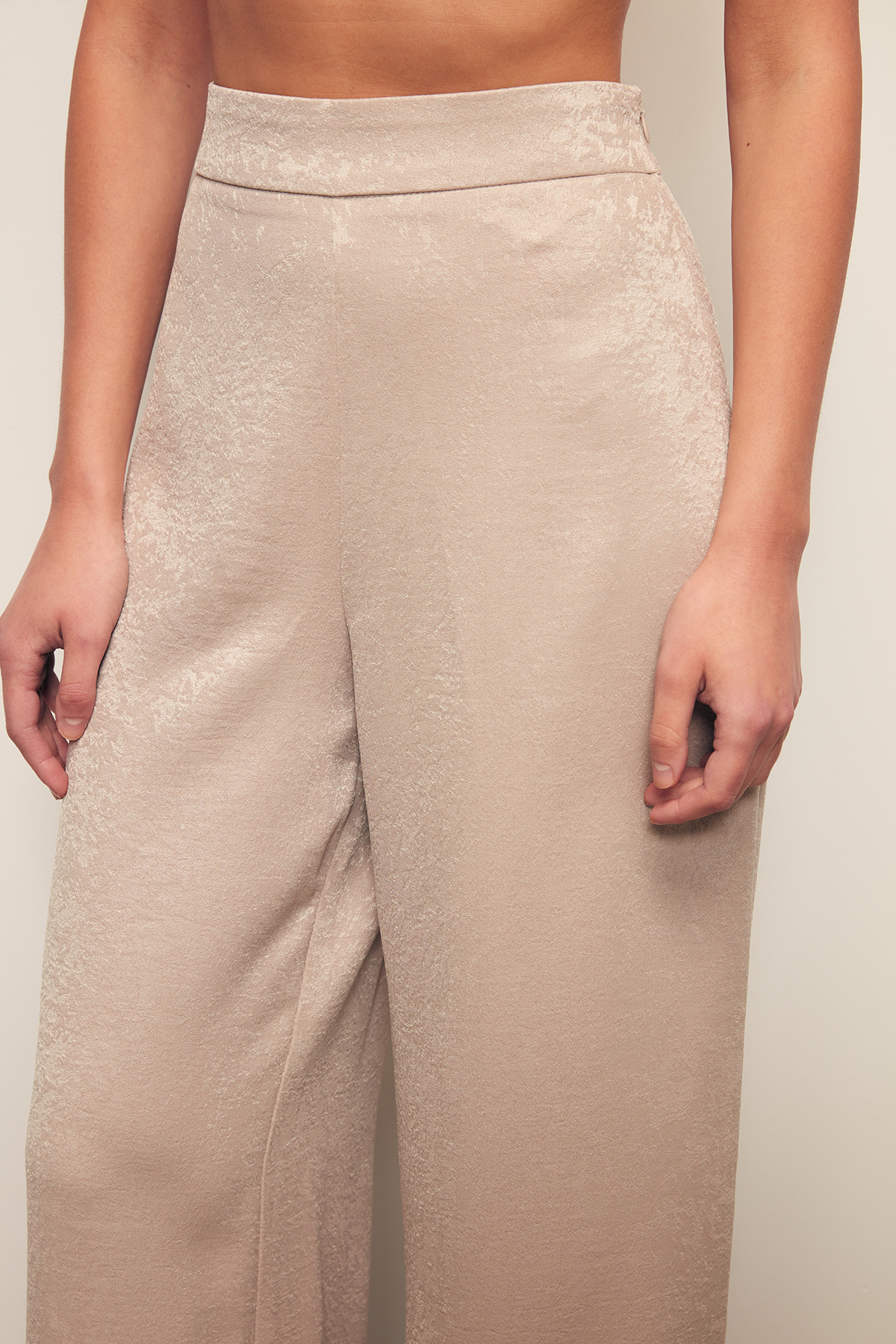 Geniş Paça Pantolon - BEJ