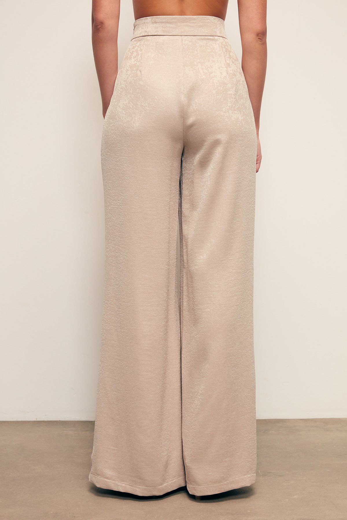 Geniş Paça Pantolon - BEJ