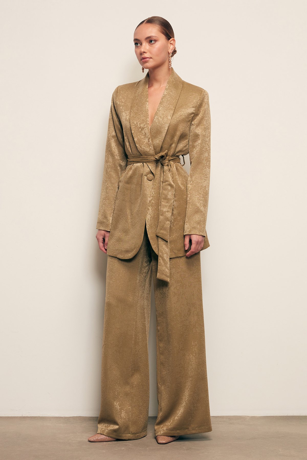 Geniş Paça Pantolon - HAKİ