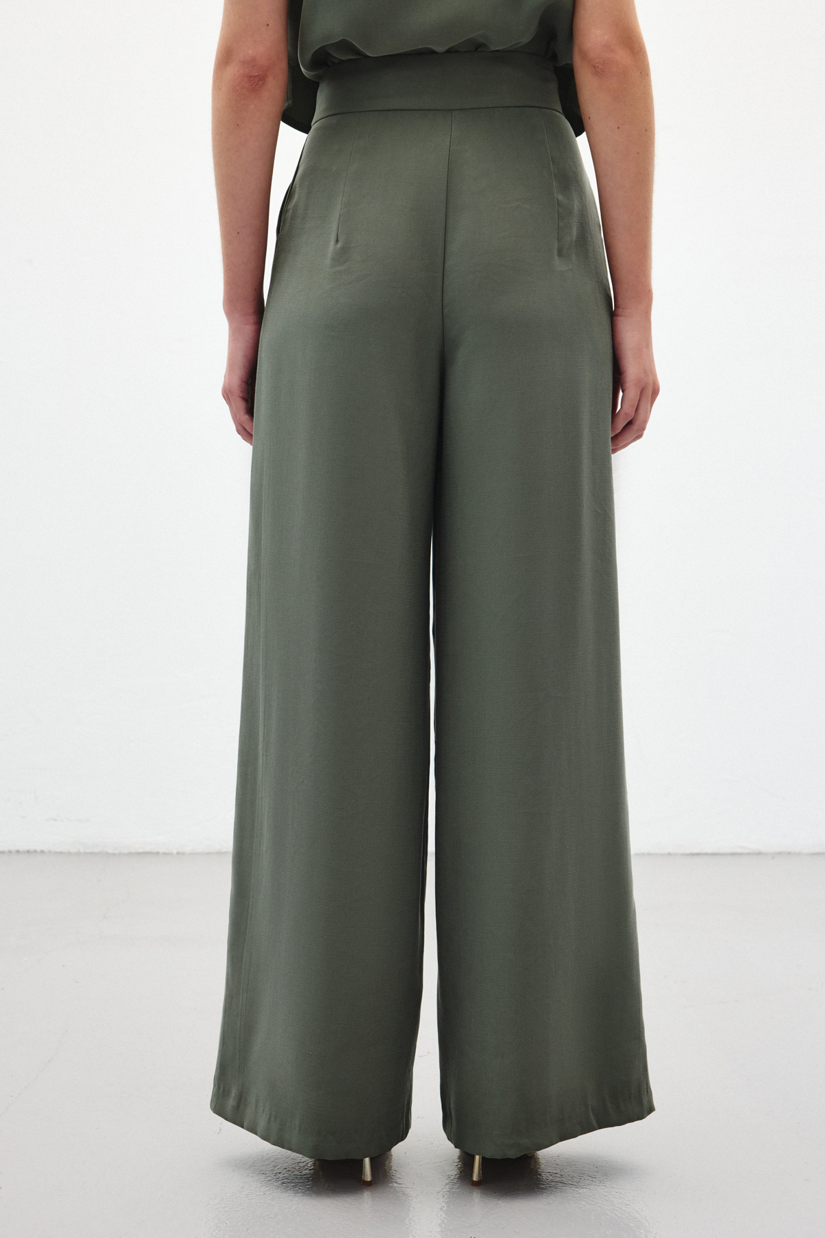 Geniş Paça Pantolon - Haki