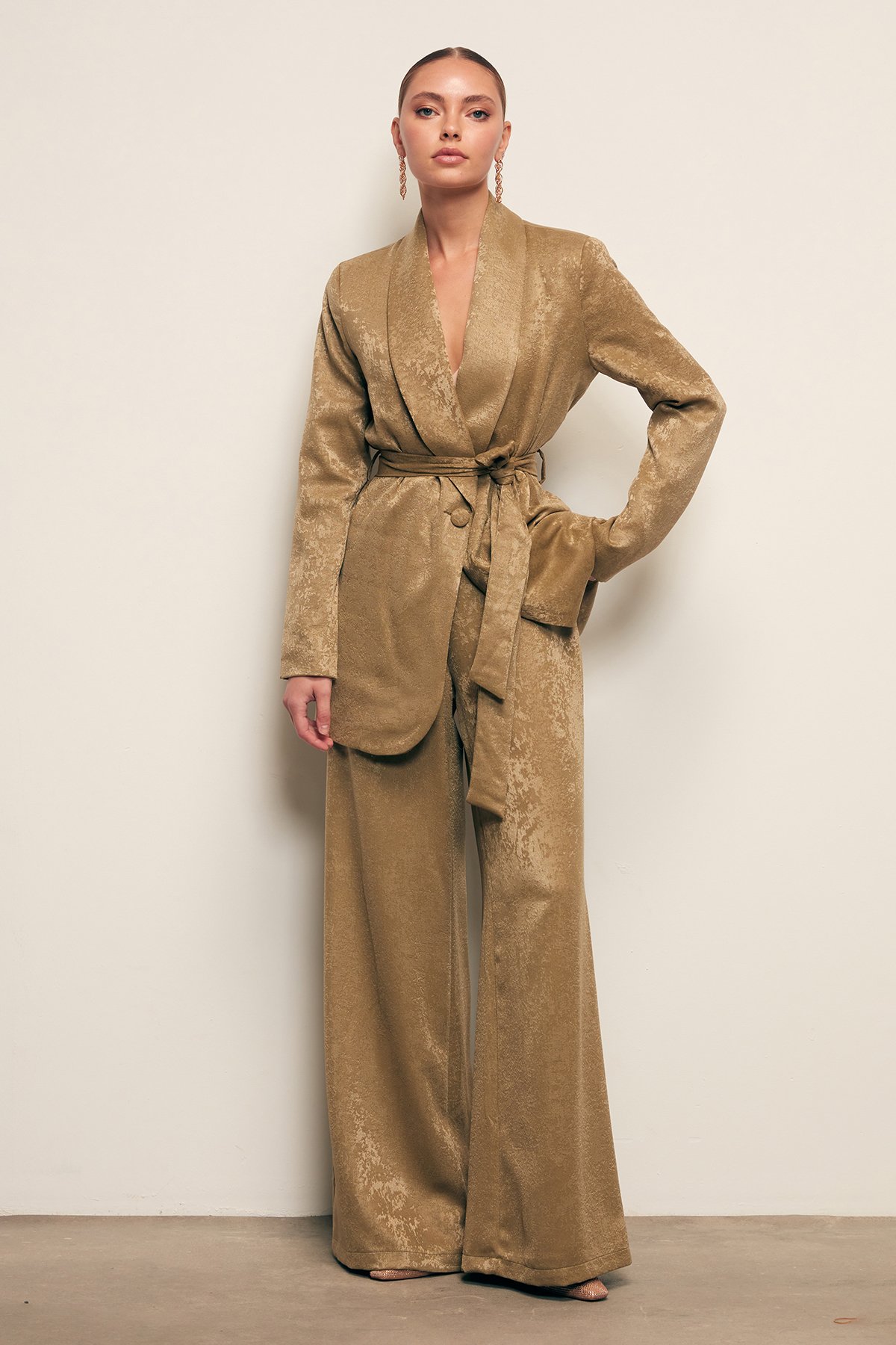 Geniş Paça Pantolon - HAKİ