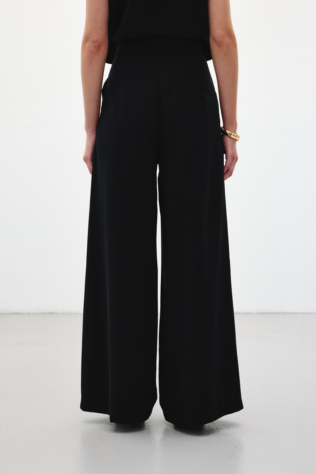 Geniş Paça Pantolon - Siyah