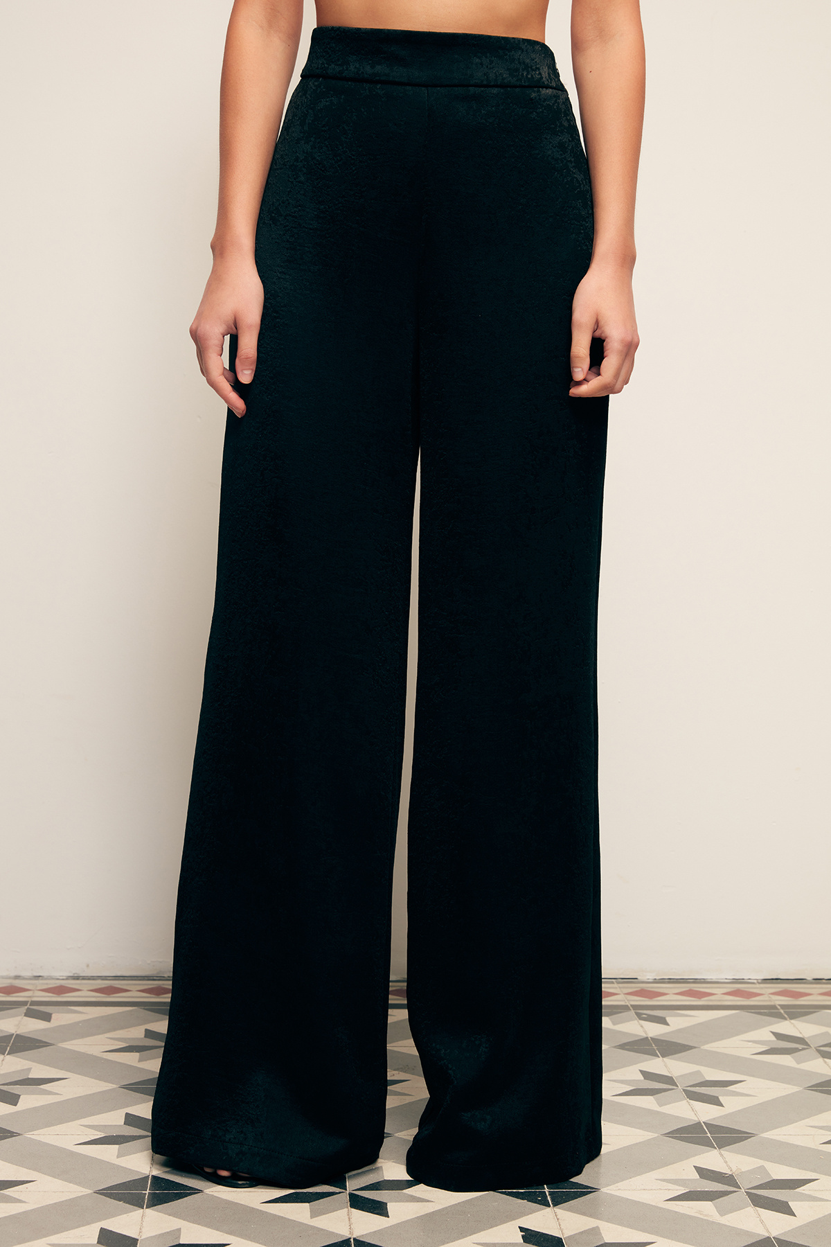 Geniş Paça Pantolon - SİYAH