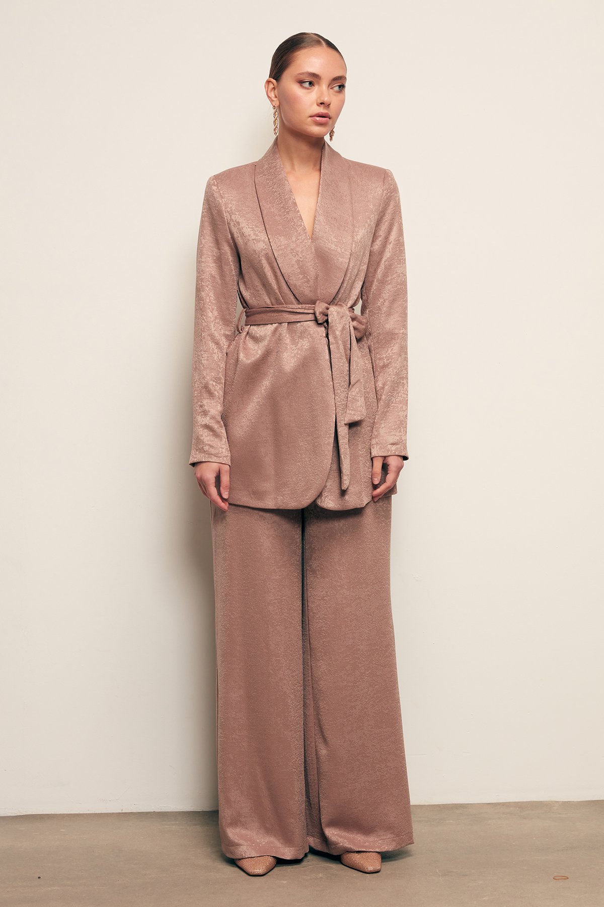 Geniş Paça Pantolon - VİZON