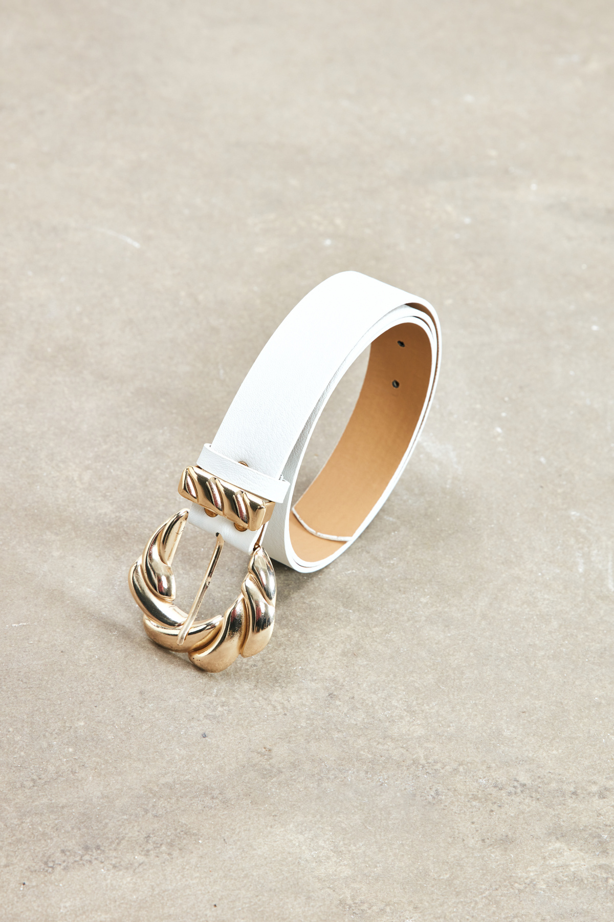 Wide Buckle Belt - WHITES