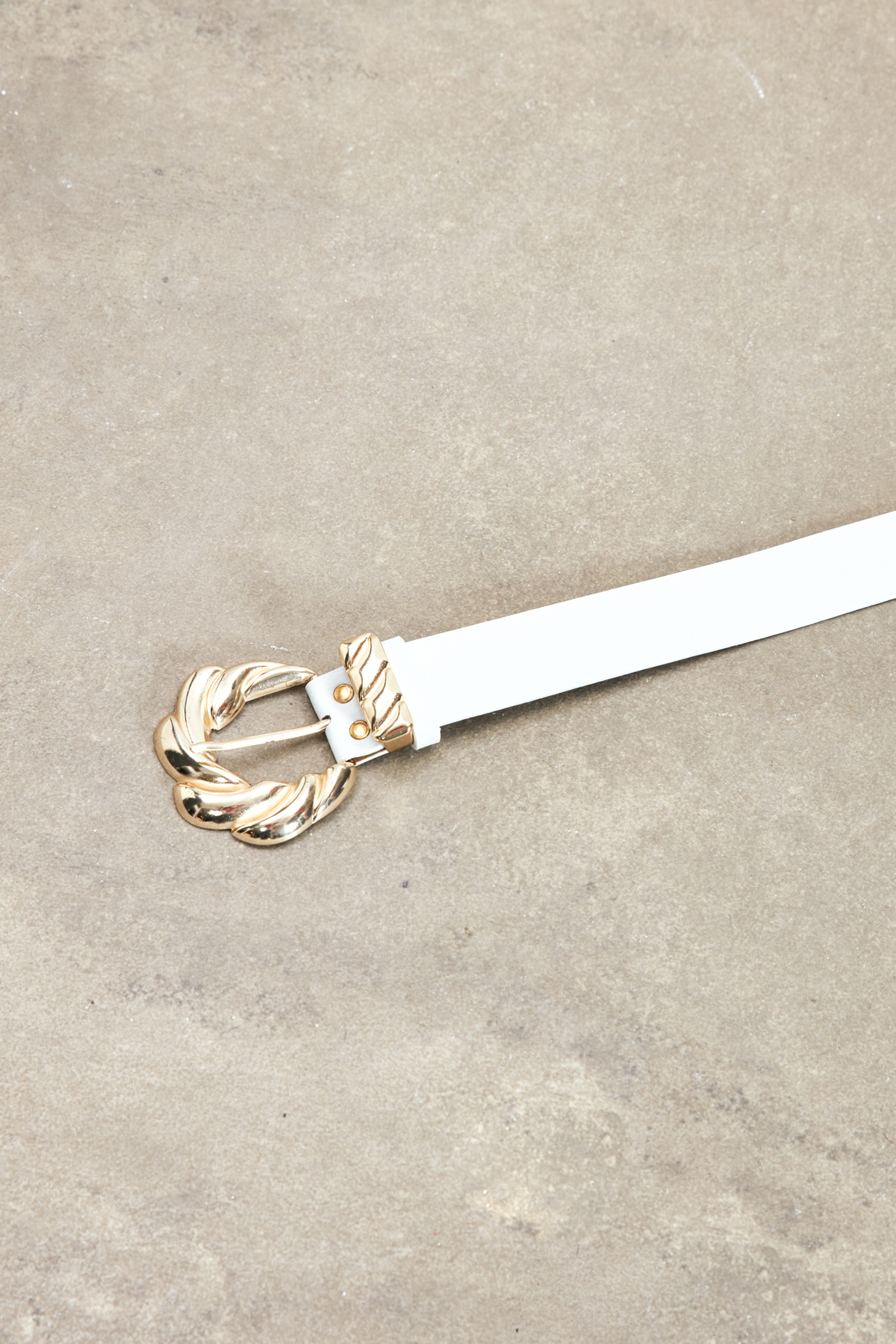 Wide Buckle Belt - WHITES