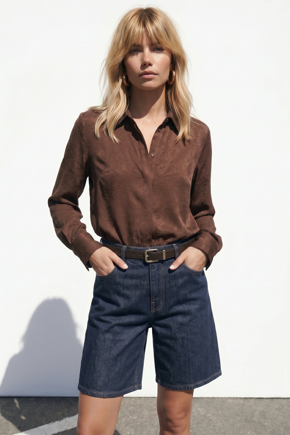 Hidden Flap Shirt - Open coffee
