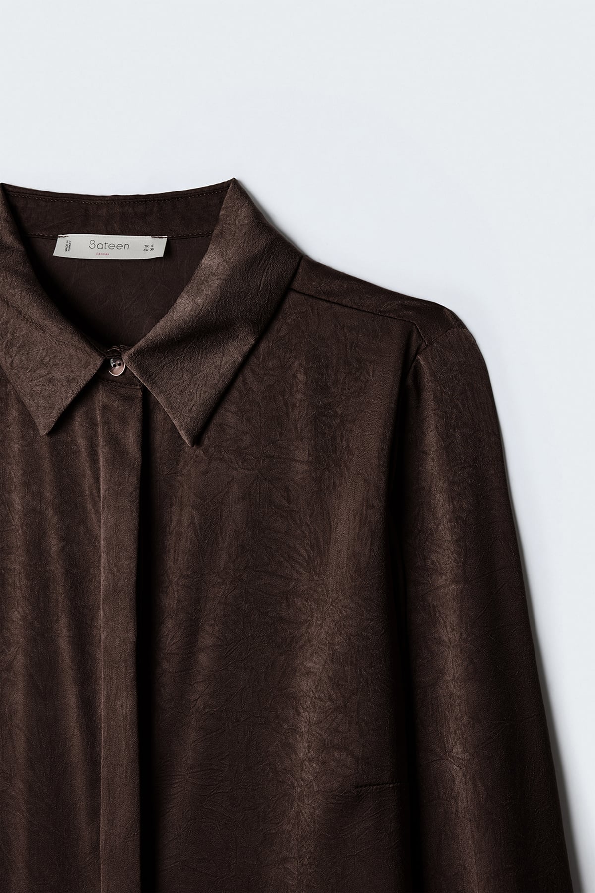 Hidden Flap Shirt - Brown