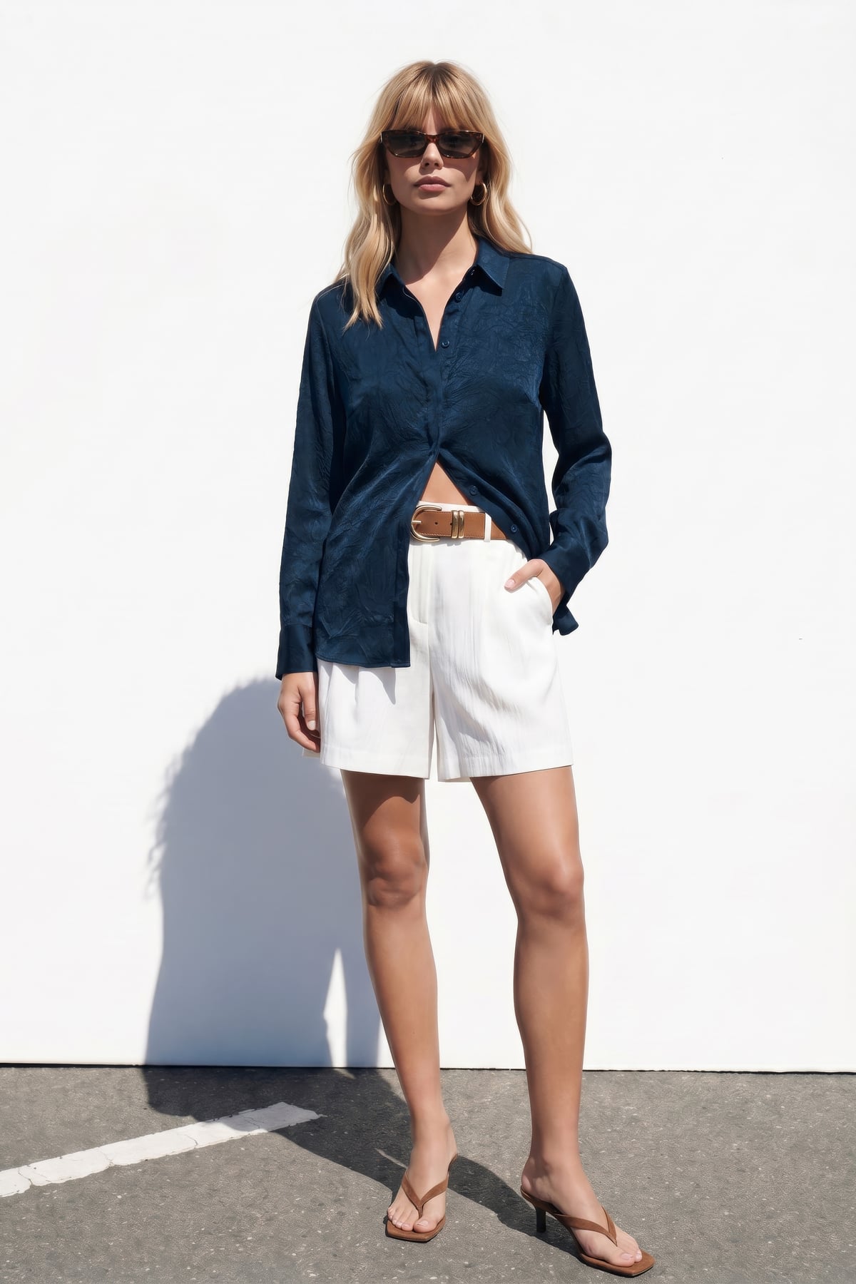 Hidden Flap Shirt - Blue