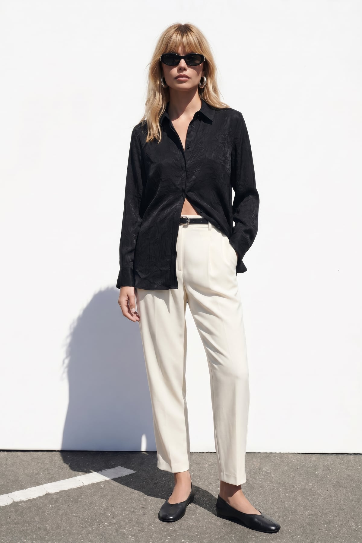 Hidden Flap Shirt - Black