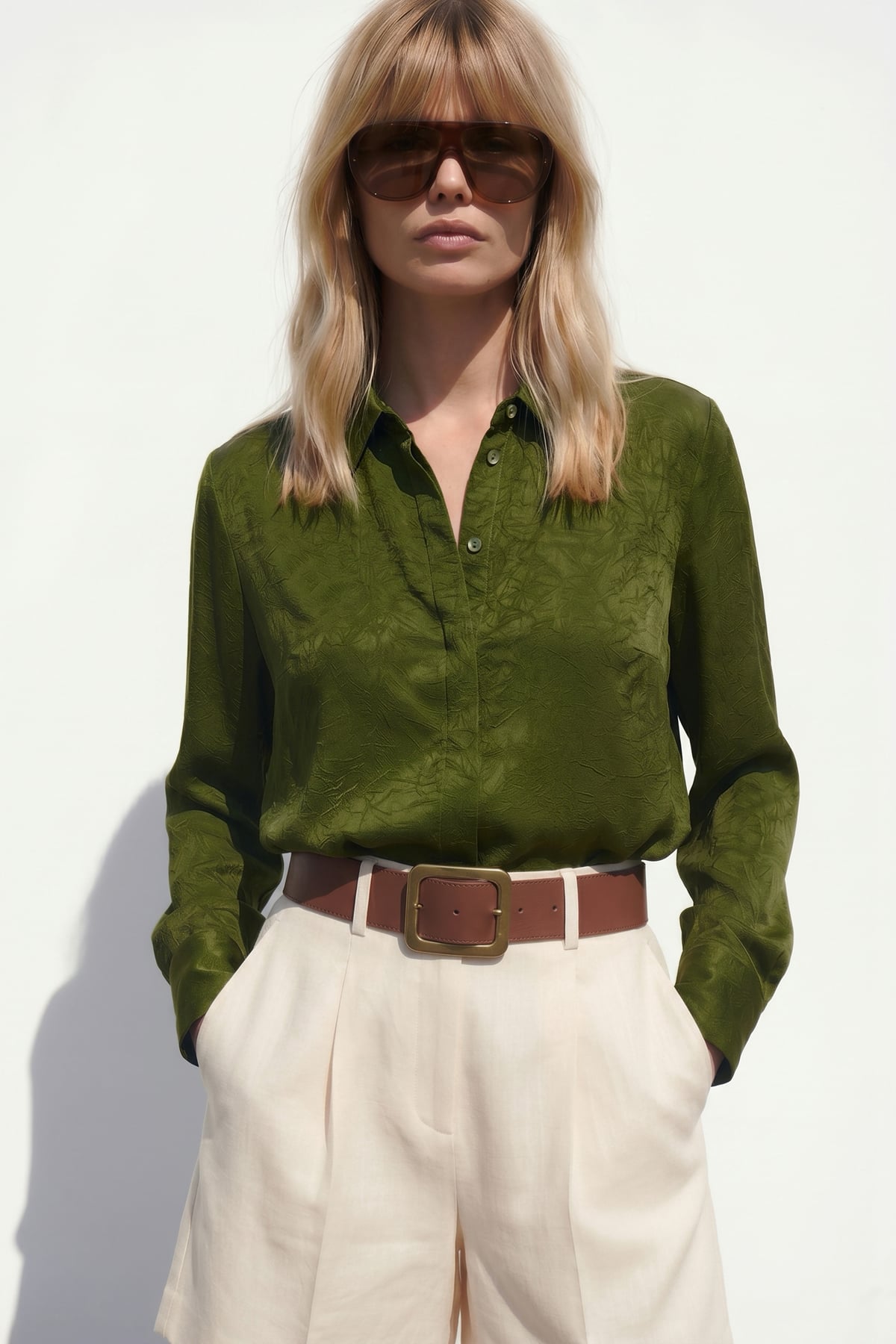 Hidden Flap Shirt - Green