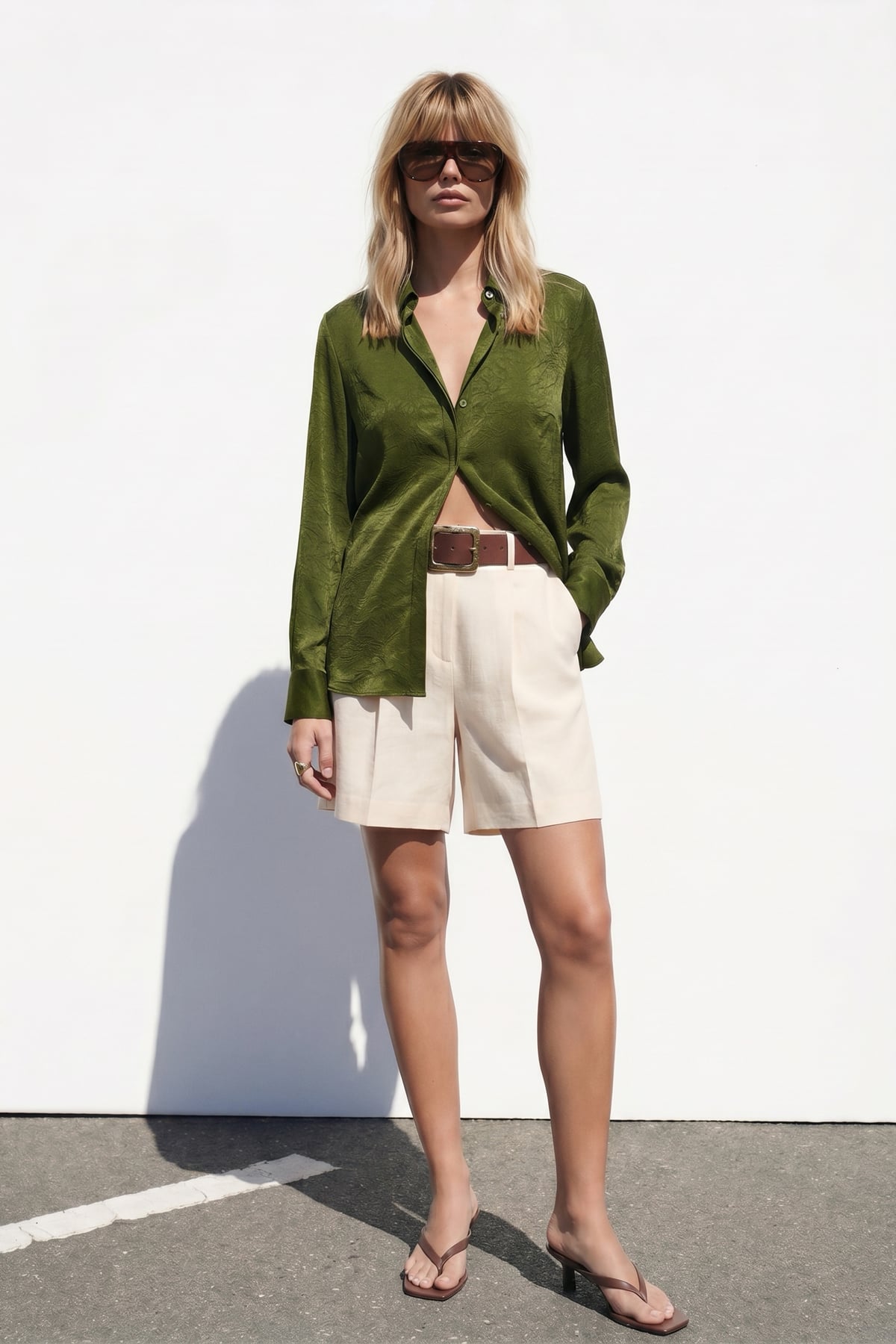 Hidden Flap Shirt - Green