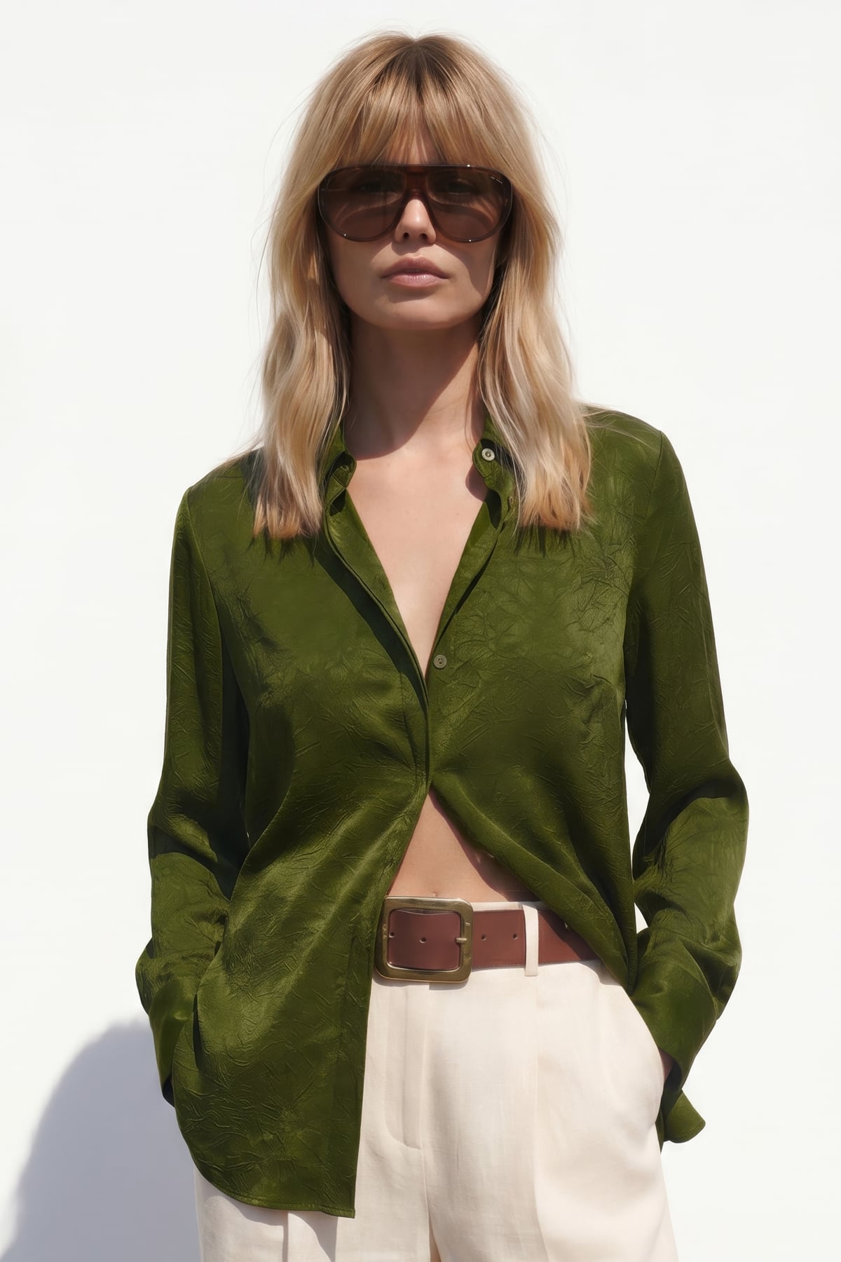 Hidden Flap Shirt - Green