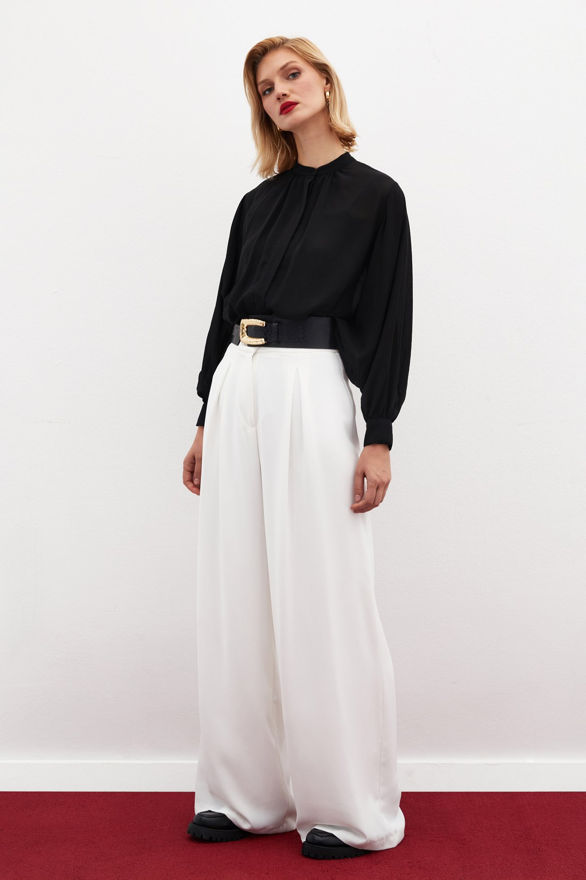 Hakim Yaka Salaş Gömlek - SİYAH