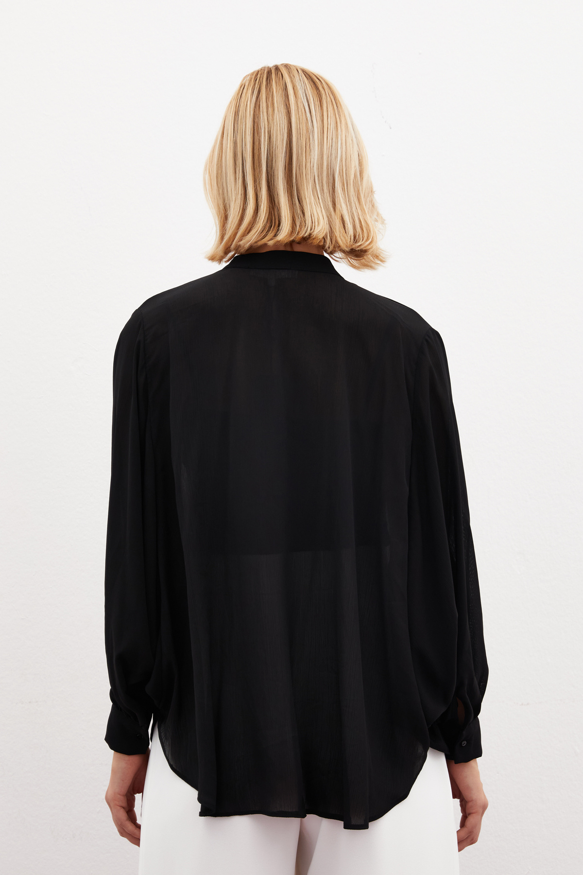 Hakim Yaka Salaş Gömlek - SİYAH