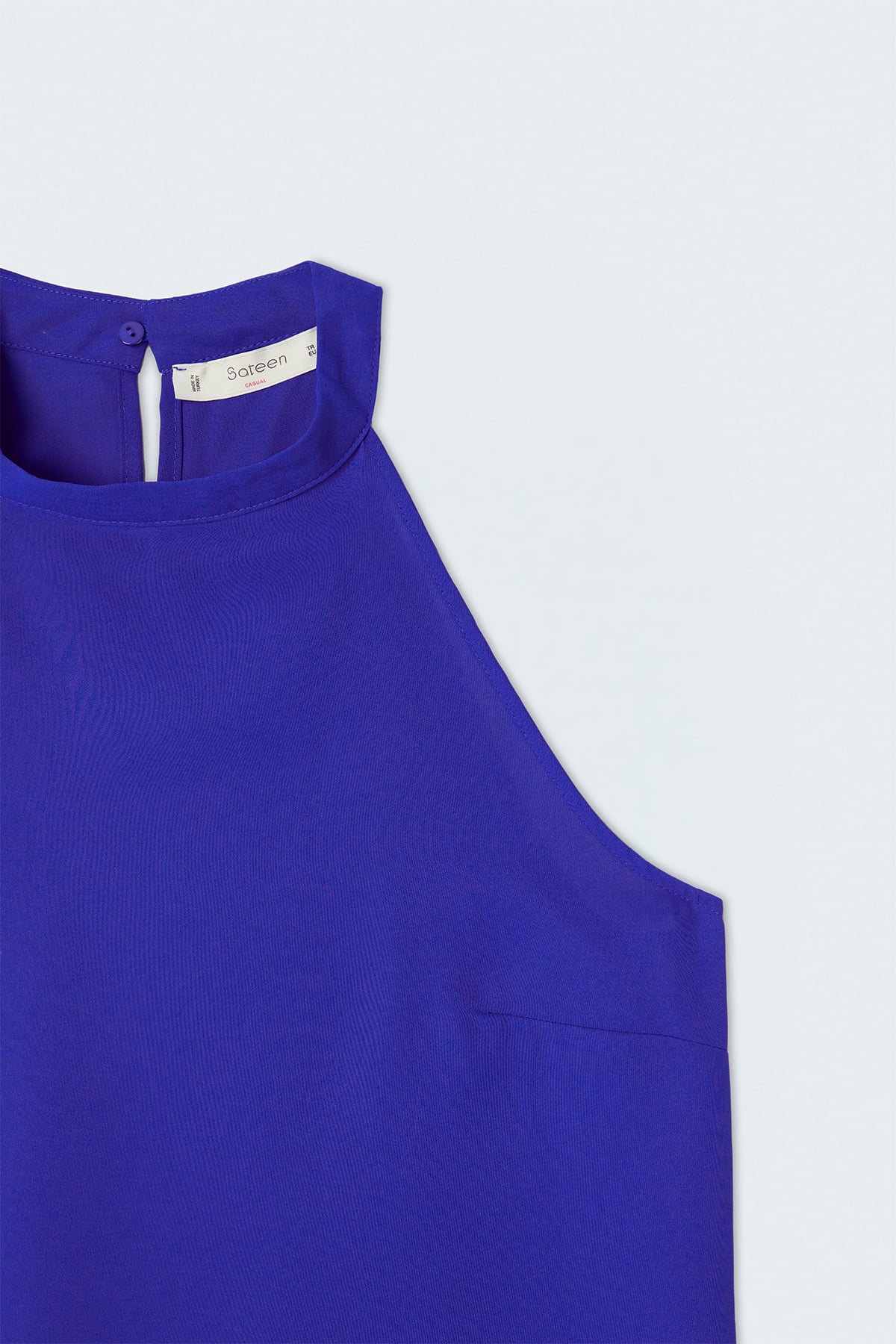 Halter Neck Blouse - Sax blue