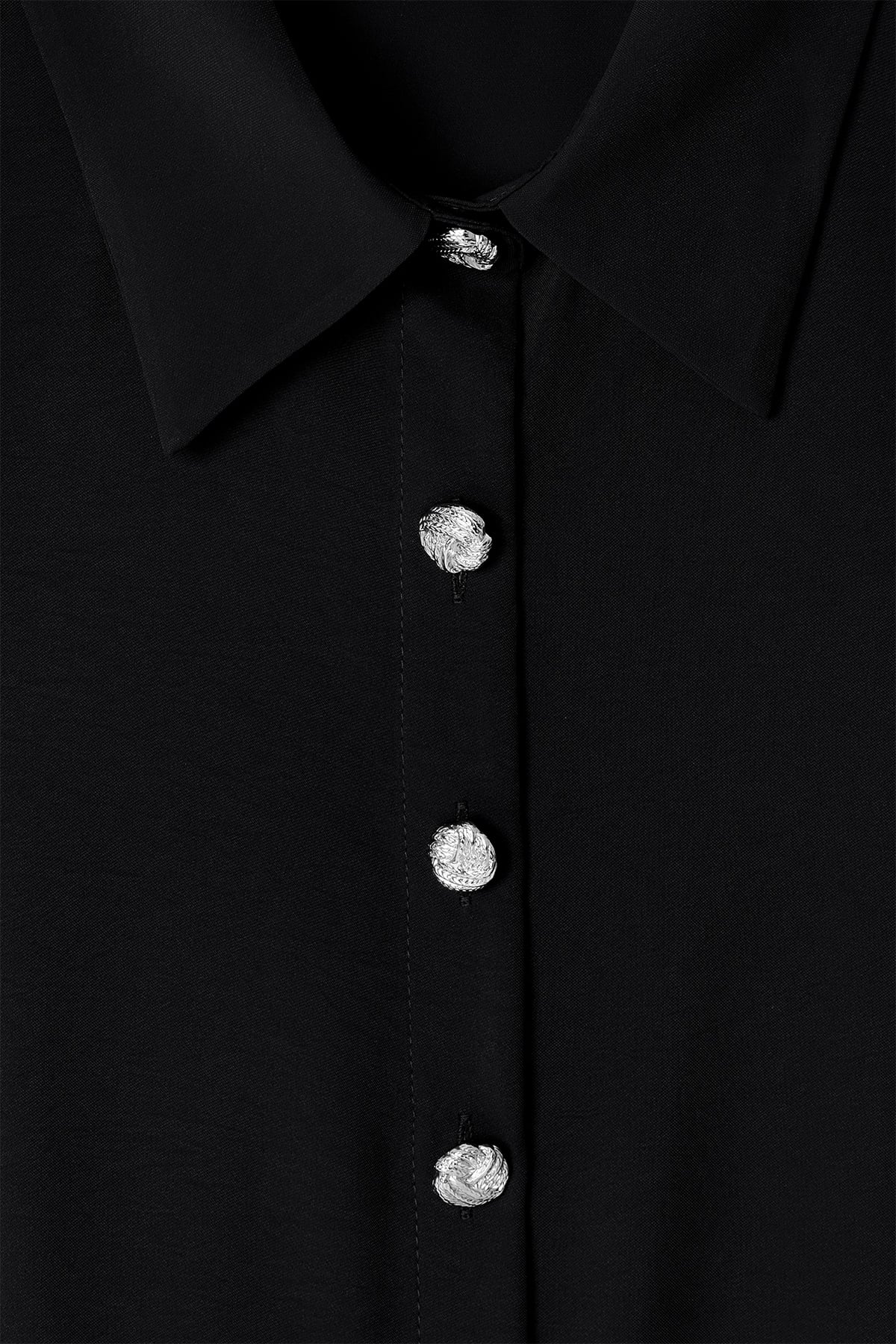 Halter Yaka Gömlek - Siyah