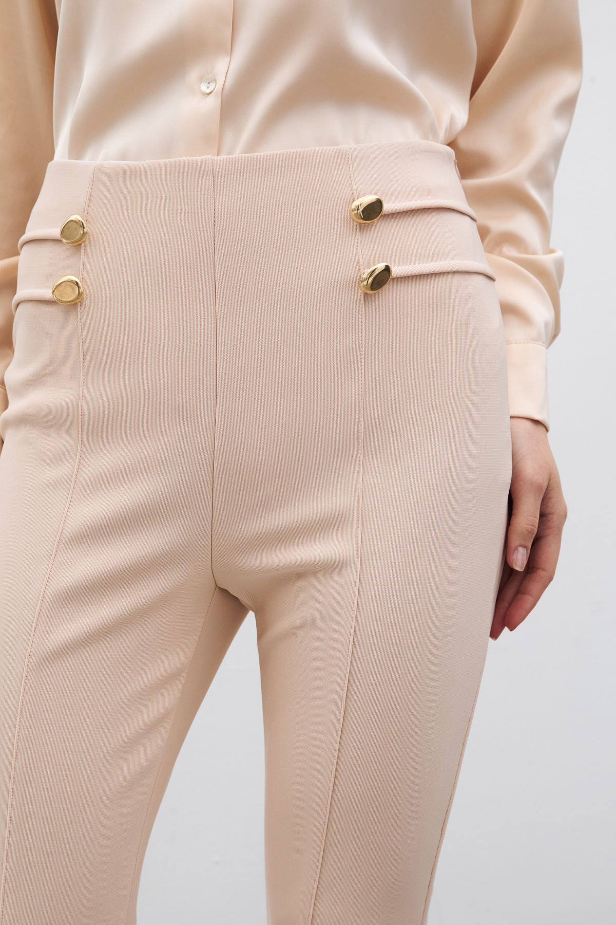 İspanyol Paça Pantolon - BEJ