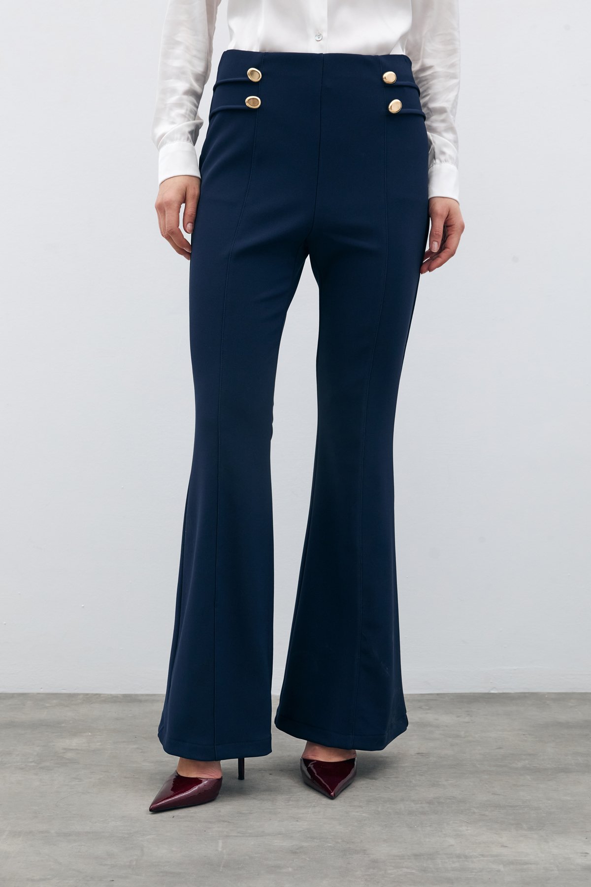İspanyol Paça Pantolon - Lacivert