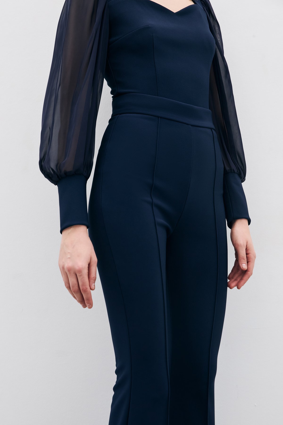 İspanyol Paça Pantolon - Lacivert