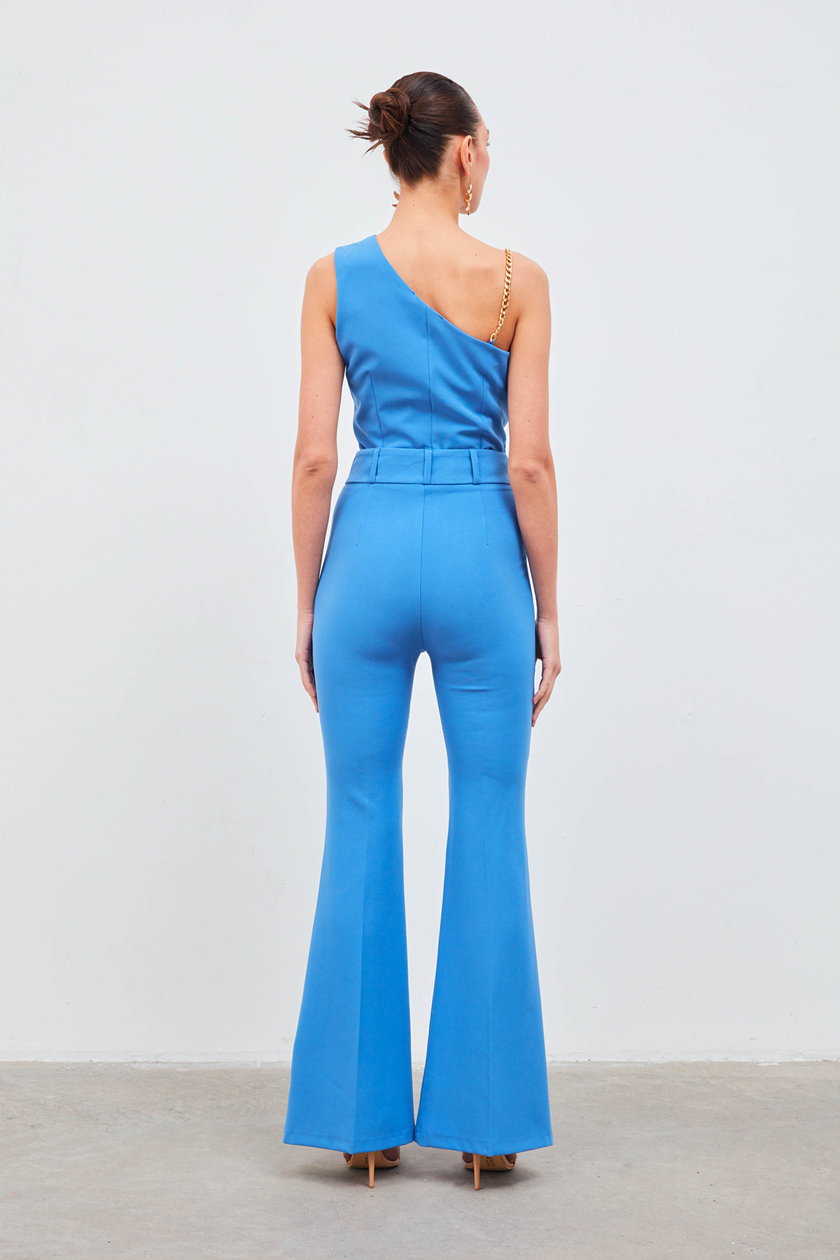 İspanyol Paça Pantolon - SAX MAVİ