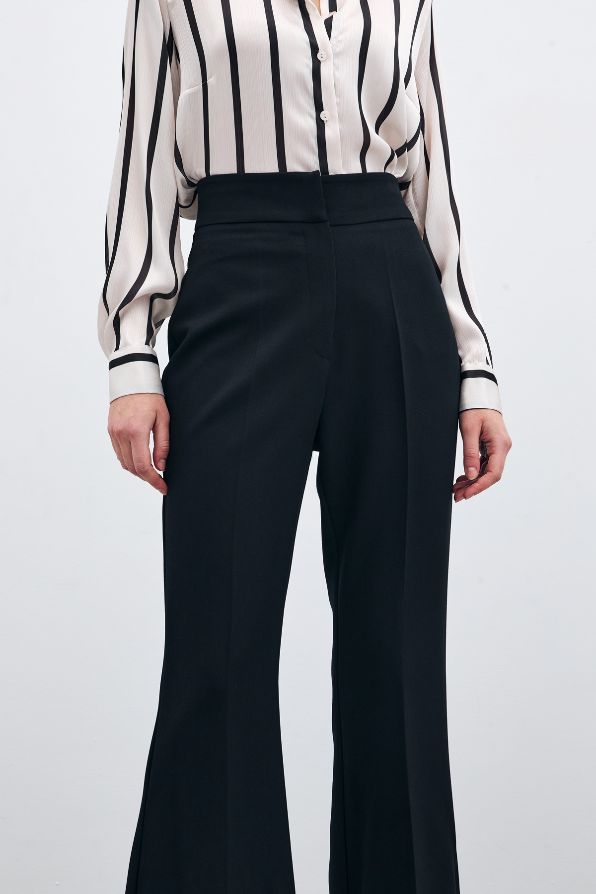 İspanyol Paça Pantolon - Siyah