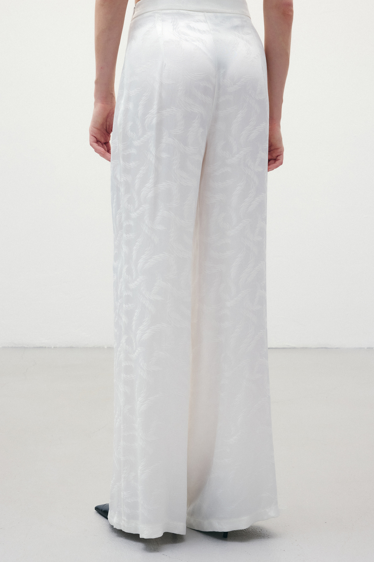 Jakar Saten Pantolon - Ekru