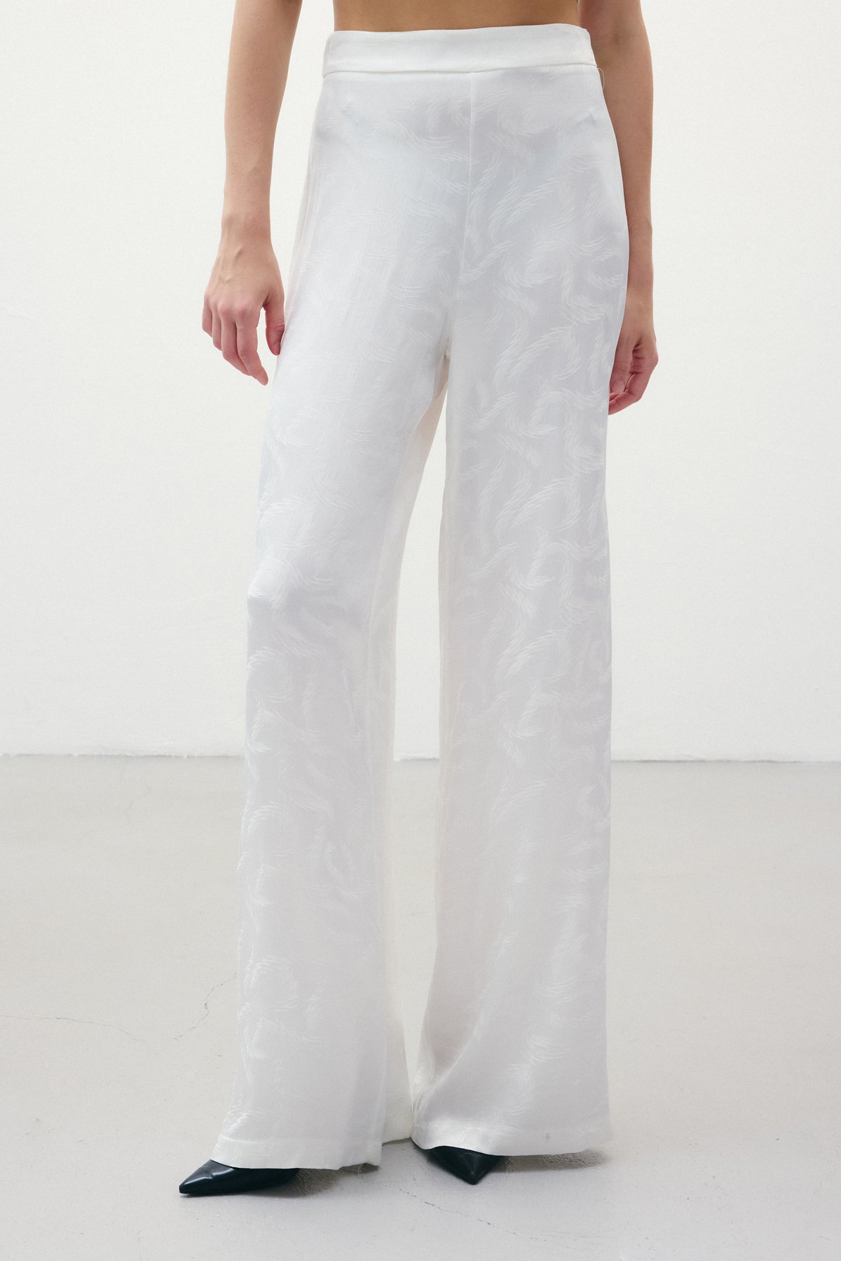 Jakar Saten Pantolon - Ekru