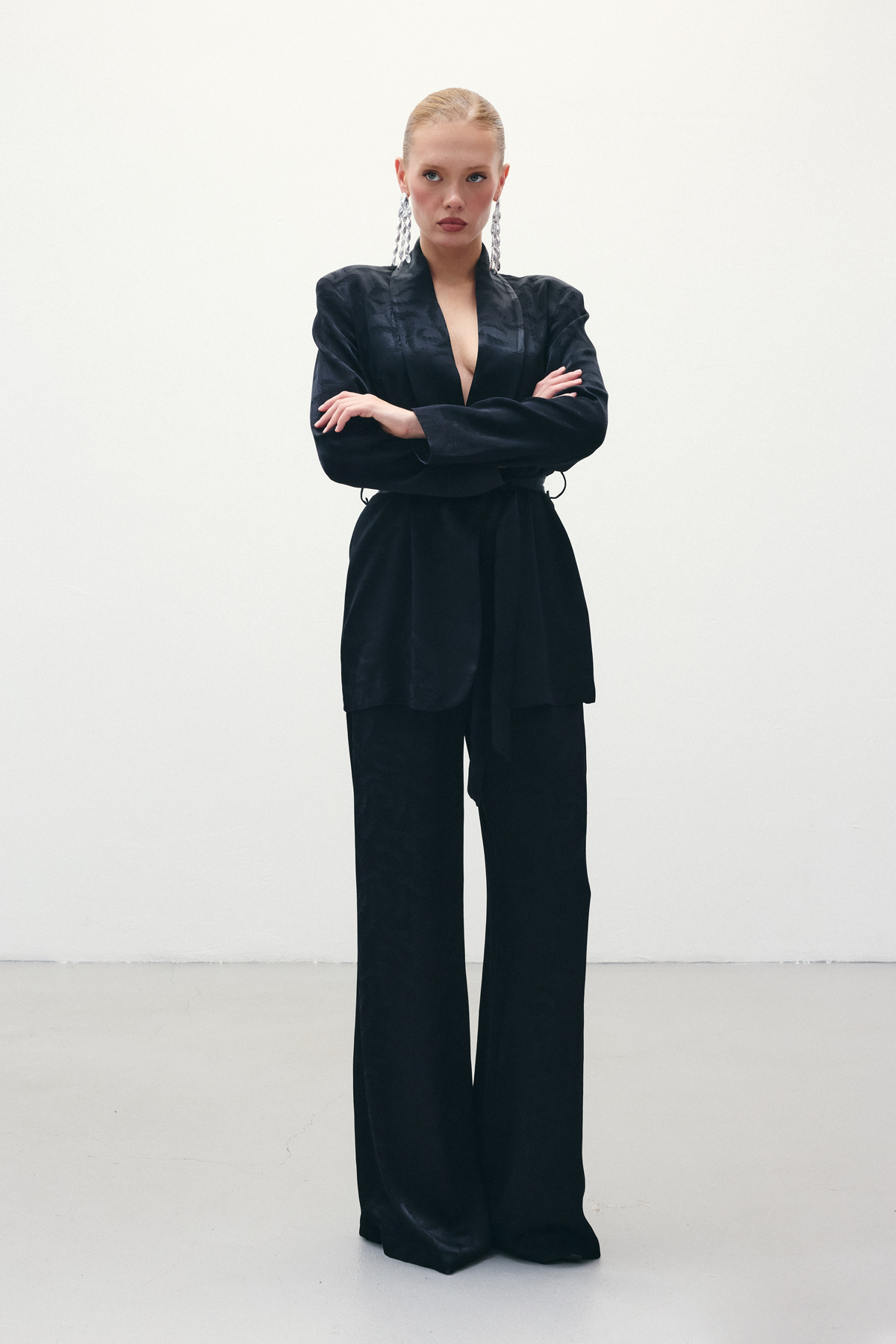 Jakar Saten Pantolon - Siyah