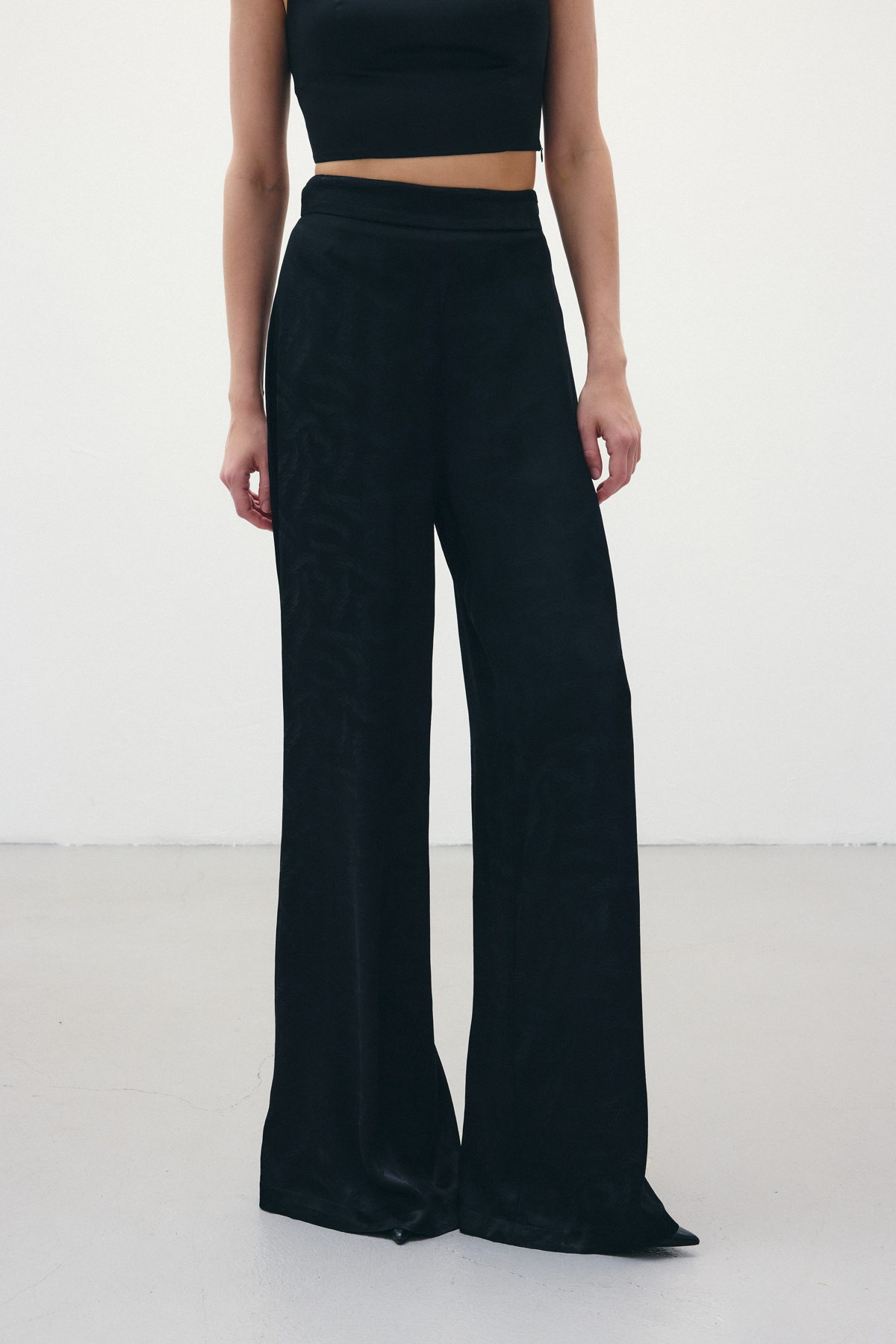 Jakar Saten Pantolon - Siyah