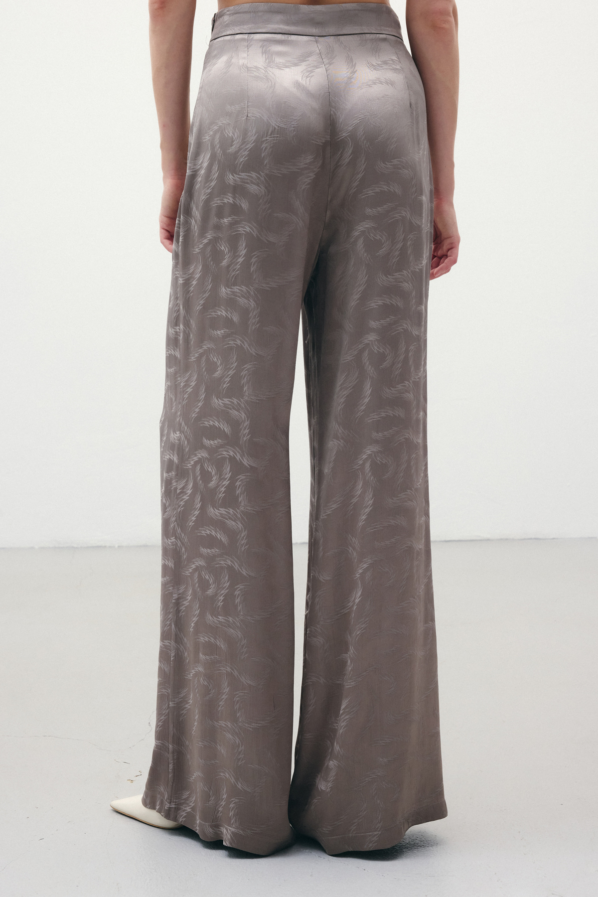 Jakar Saten Pantolon - Vizon