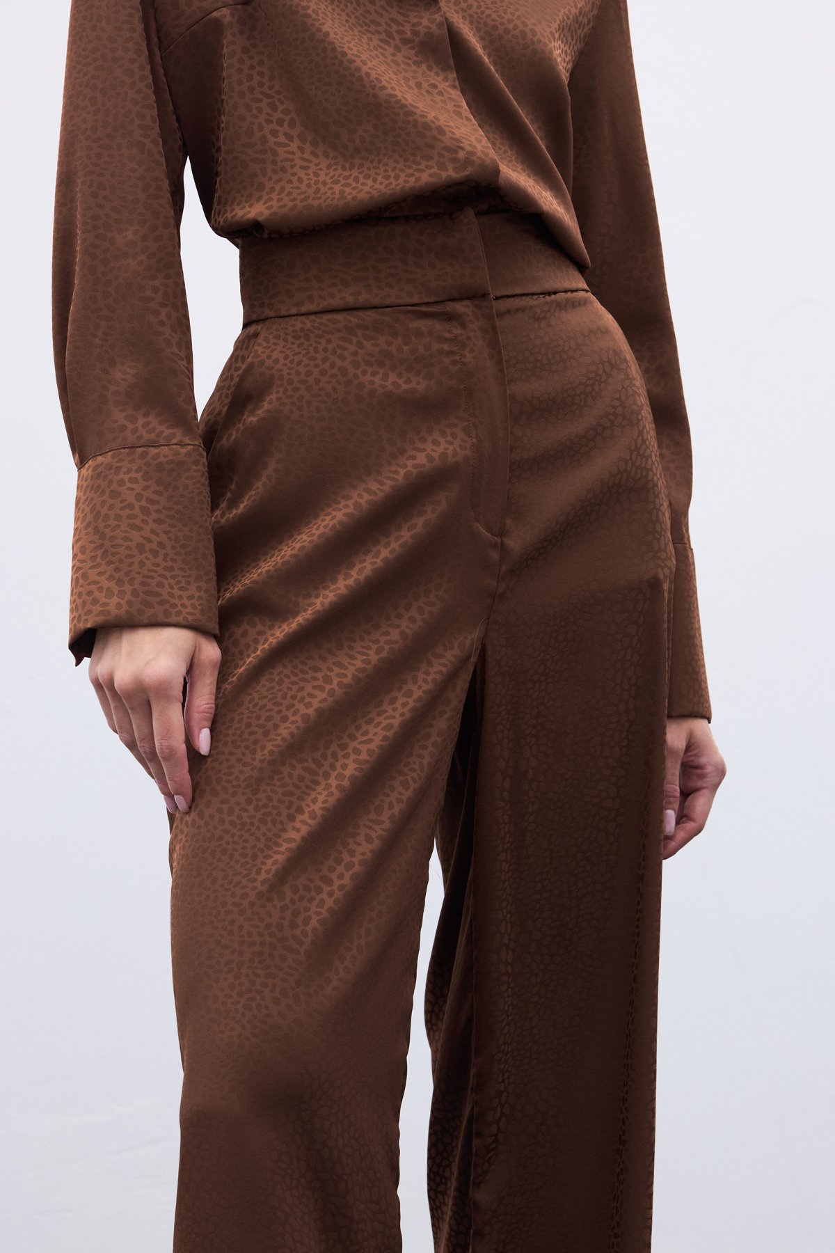 Jakarlı Pantolon - Kahve