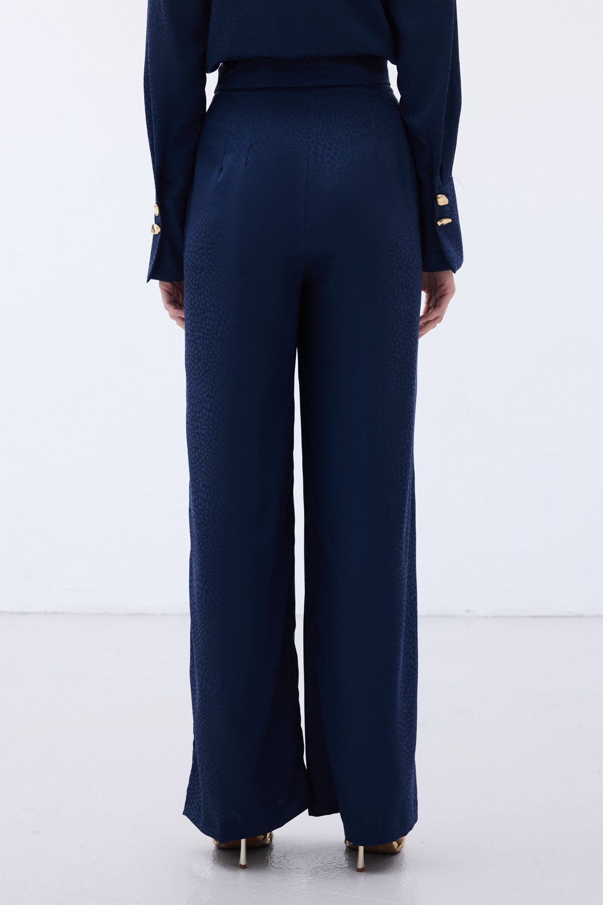 Jakarlı Pantolon - Lacivert