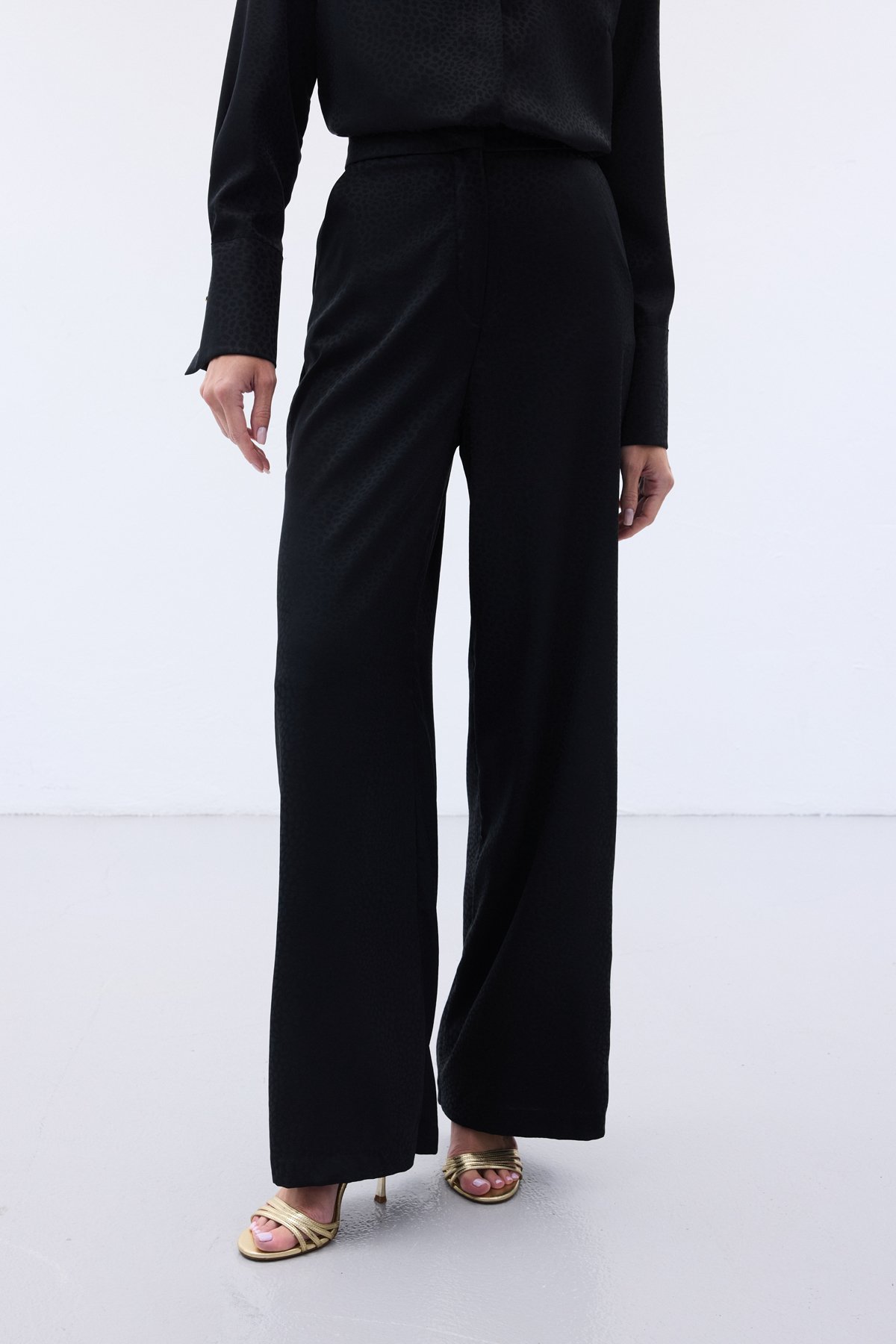 Jakarlı Pantolon - Siyah