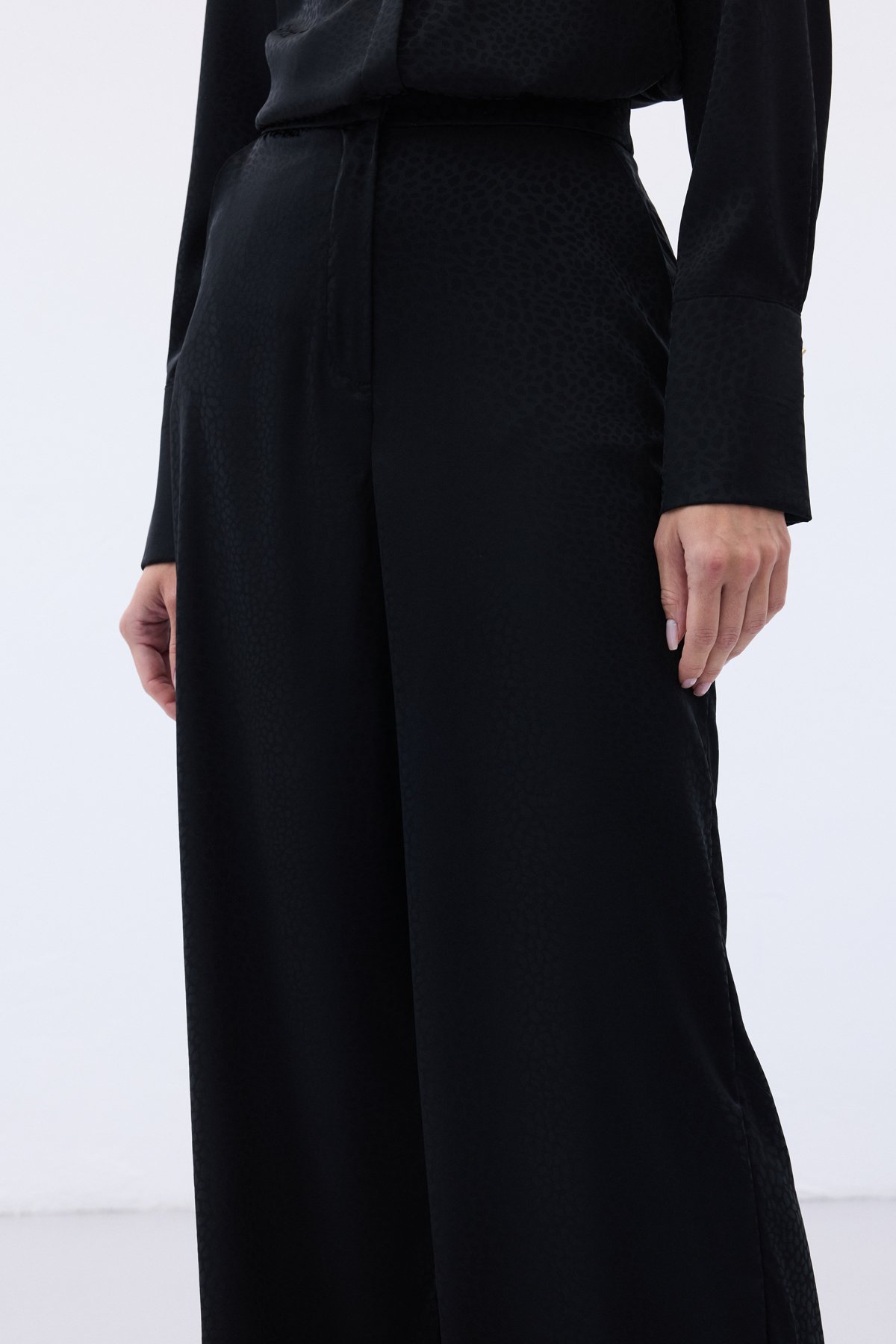 Jakarlı Pantolon - Siyah