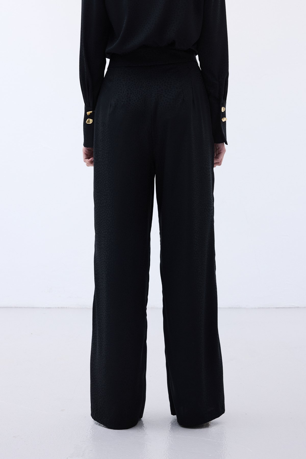 Jakarlı Pantolon - Siyah