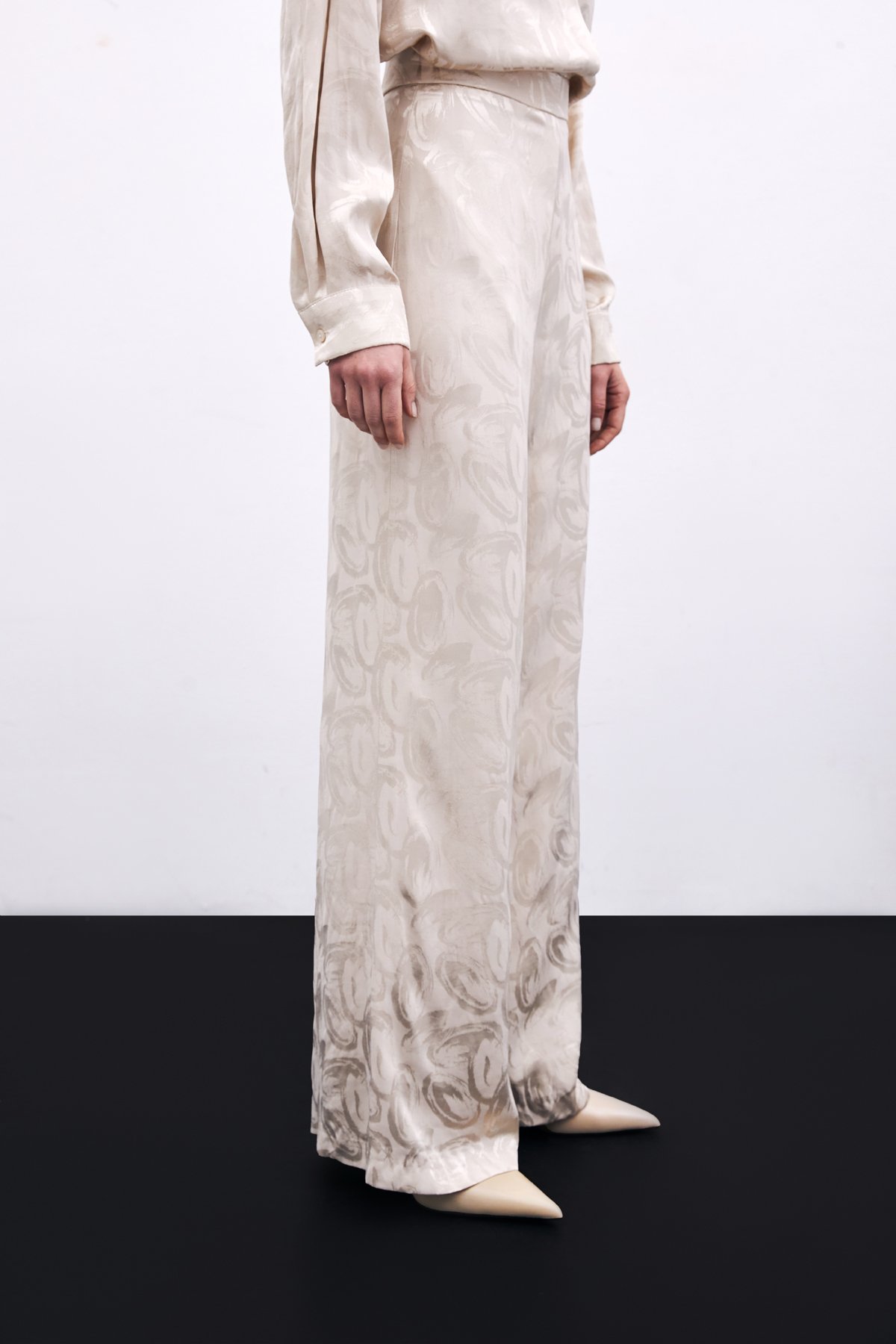 Jakarlı Salaş Pantolon - Bej