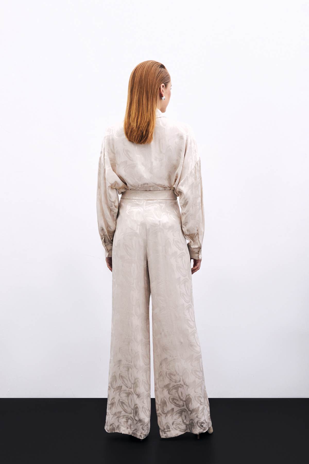 Jakarlı Salaş Pantolon - Bej