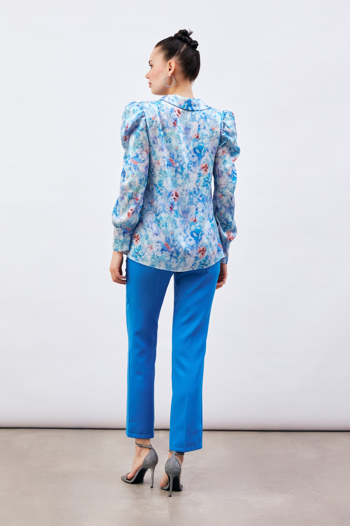 Kabarık Kollu Gömlek - MAVİ