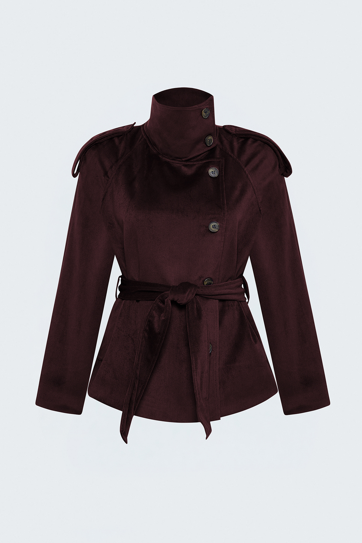Kadife Kısa Ceket - Bordo