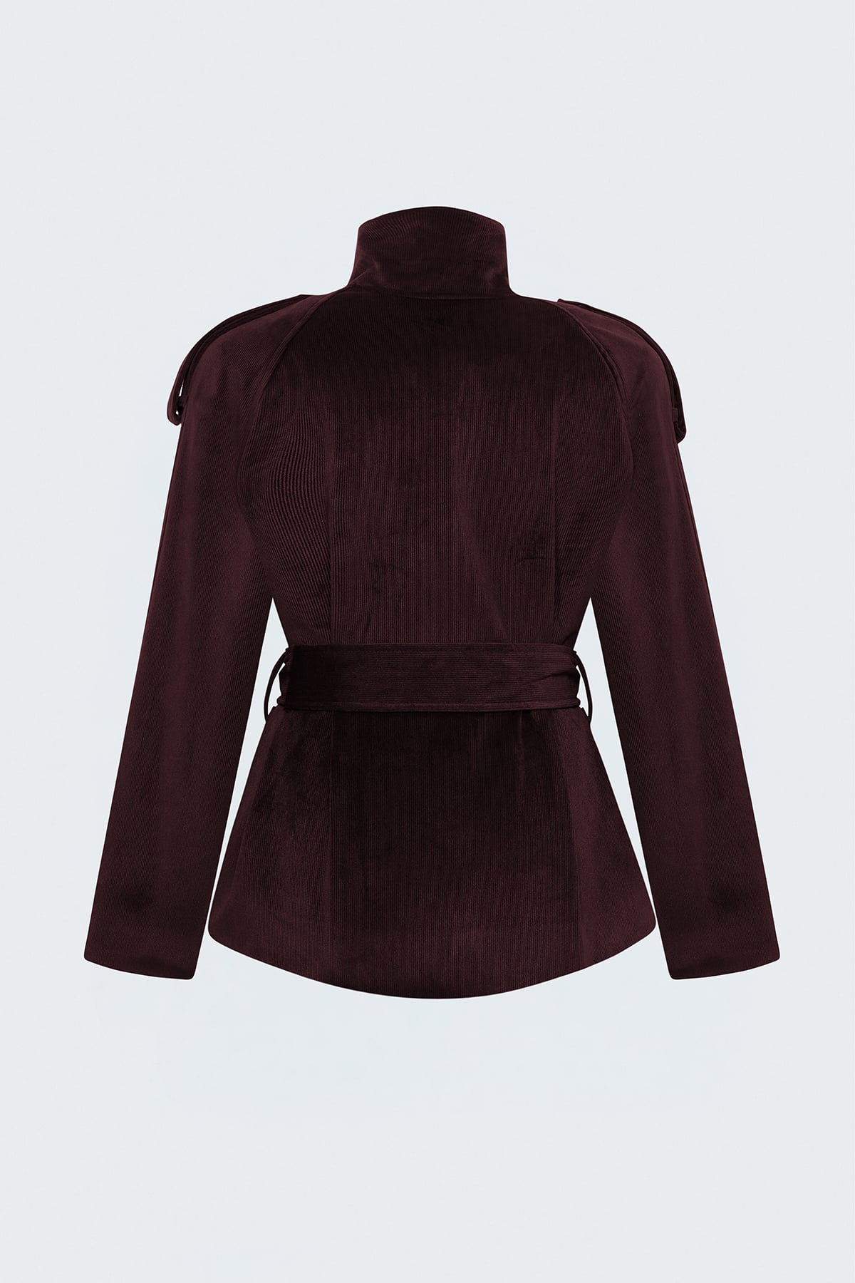 Kadife Kısa Ceket - Bordo