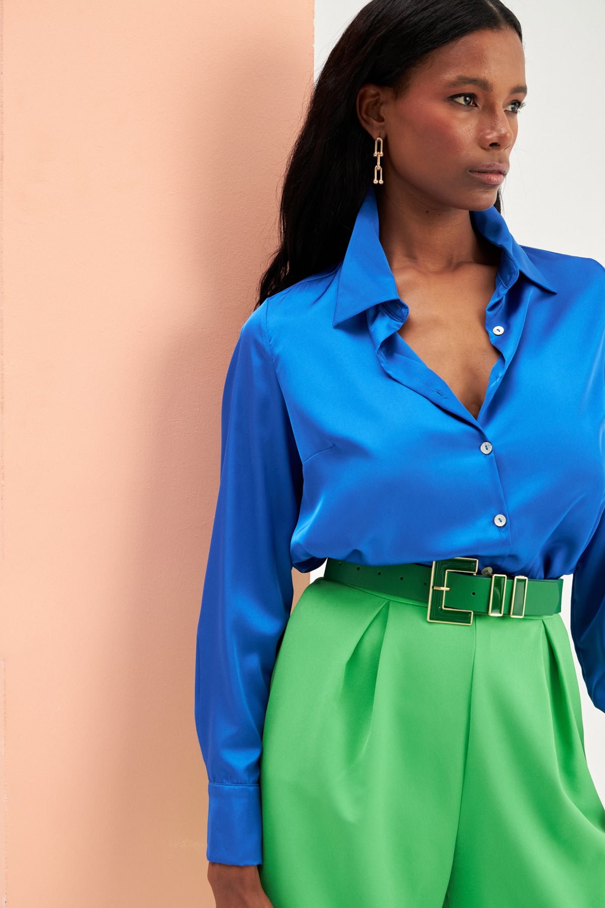 Thick Buckle Belt - GREEN